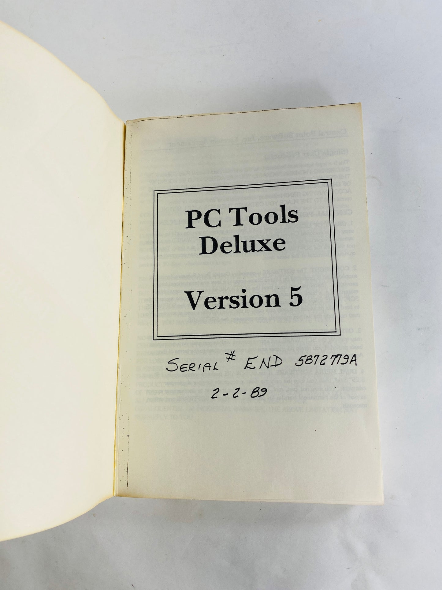 PC Tools Deluxe vintage paperback book version 5 by Central Point Software Word Perfect IBM PS/2