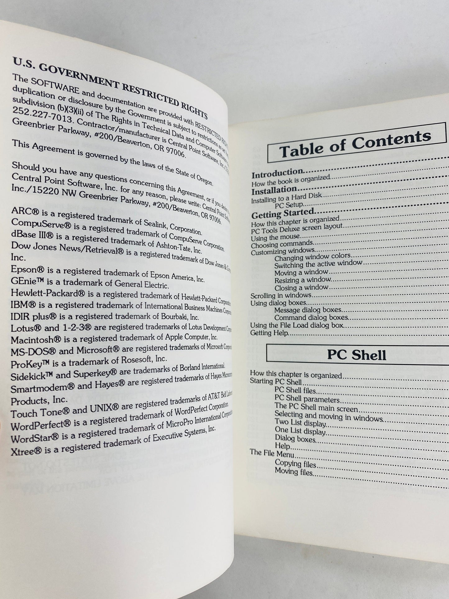 PC Tools Deluxe vintage paperback book version 5 by Central Point Software Word Perfect IBM PS/2