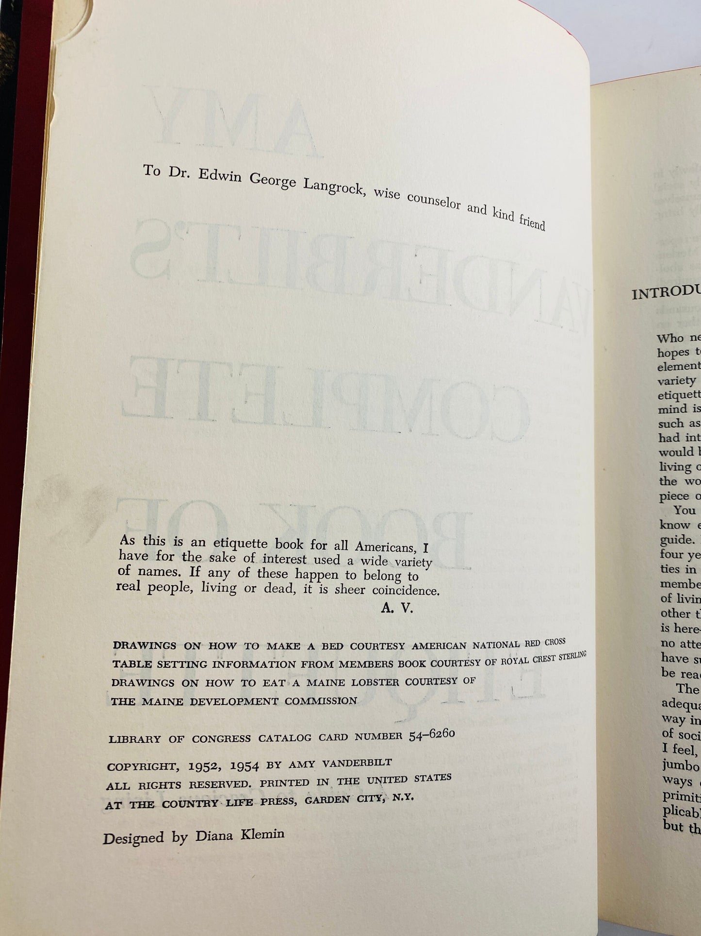 Andy Warhol illustrated! Amy Vanderbilt's Complete Book of Etiquette FIRST Edition SIGNED by Amy Vanderbilt! Vintage book circa 1954