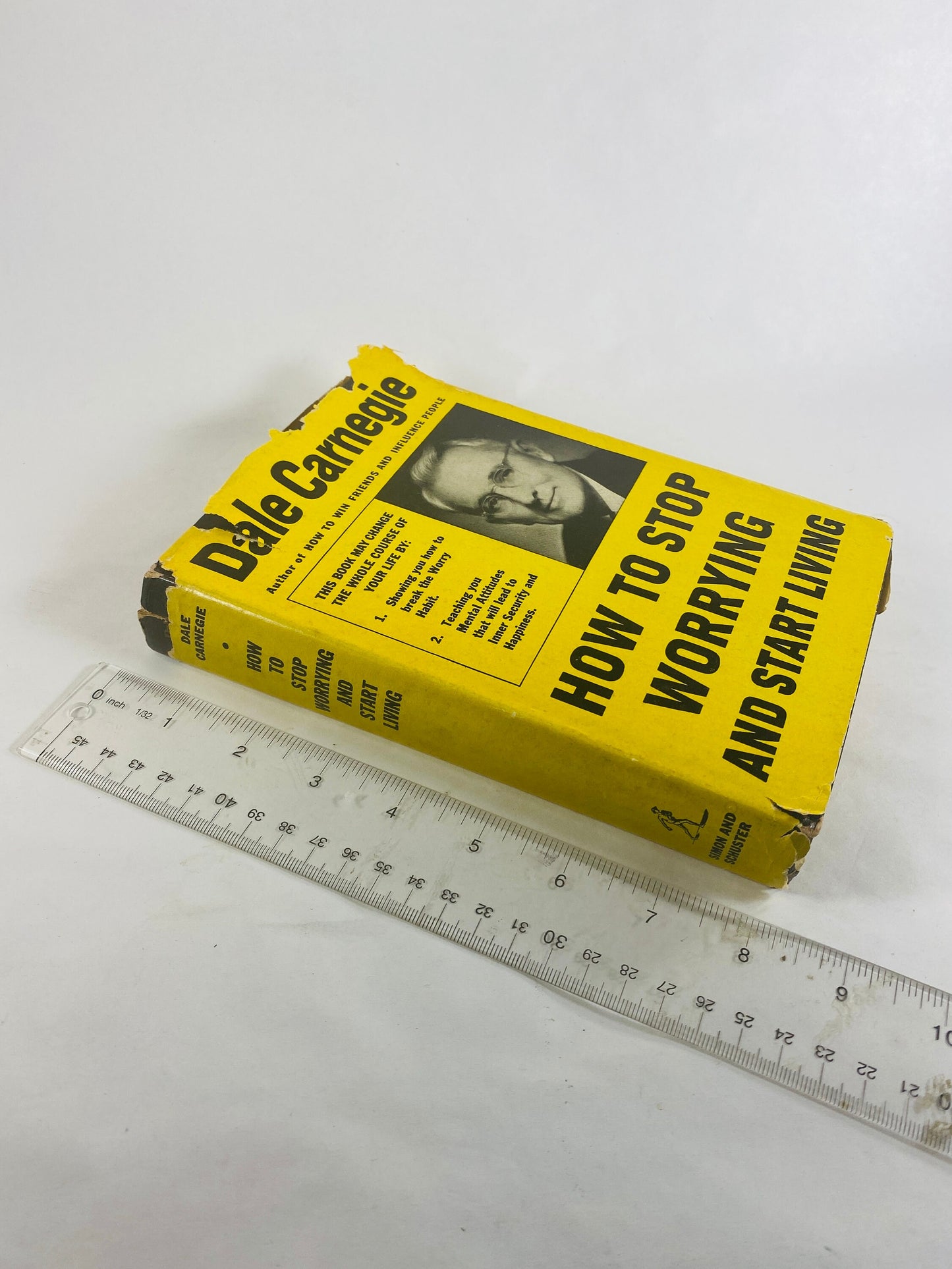 Dale Carnegie How to Stop Worrying and Start Living EARLY PRINTING vintage book circa 1948 Self-Help Mindfulness self care