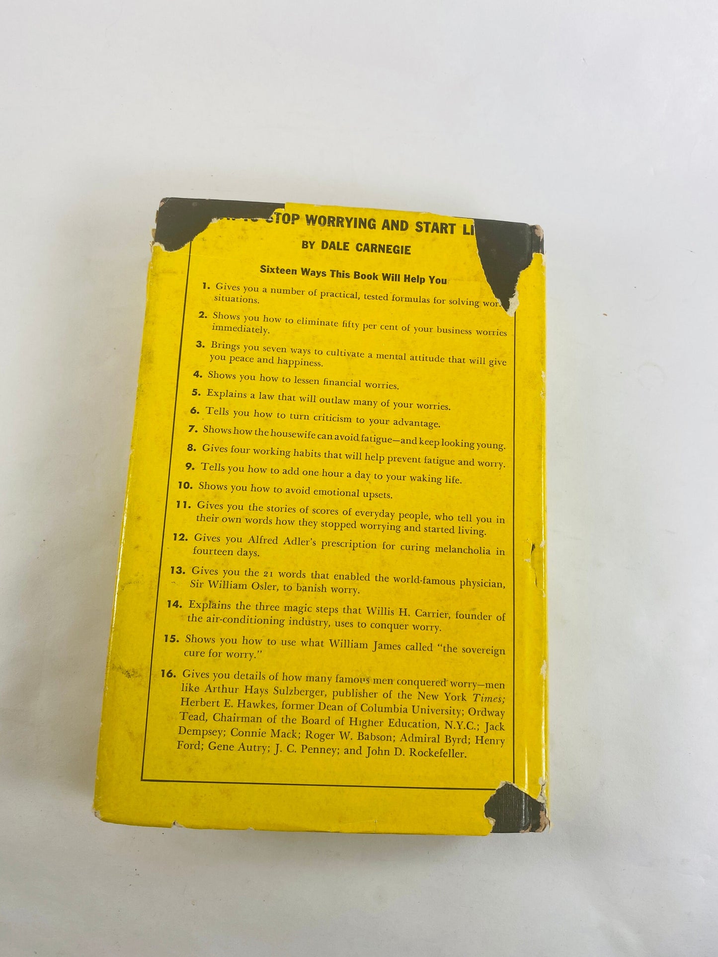 Dale Carnegie How to Stop Worrying and Start Living EARLY PRINTING vintage book circa 1948 Self-Help Mindfulness self care