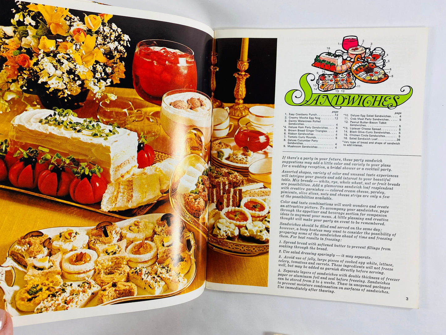 Vintage 1970s recipe booklets with fantastic retro illustrations & cooking decor printed by the City Public Service