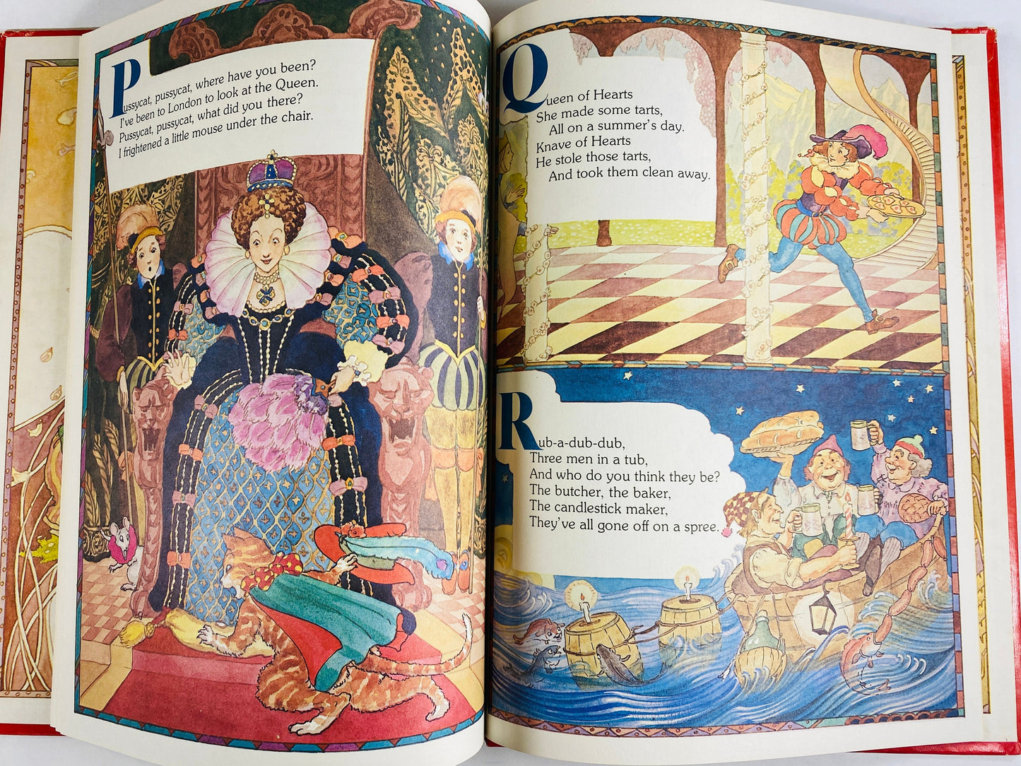 Kinuko Craft illustrated Mother Goose ABC Vintage children's book circa 1977 Platt & Munk Easter basket gift. Nursery decor