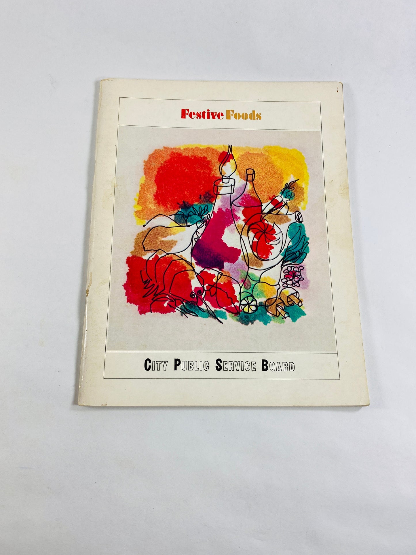 Vintage 1970s recipe booklets with fantastic retro illustrations & cooking decor printed by the City Public Service