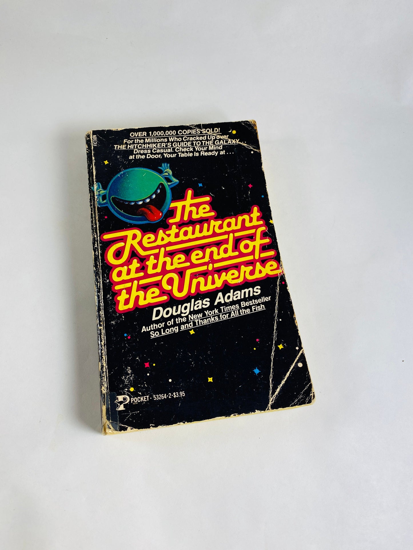 1981 Hitchhiker's Guide to the Galaxy vintage Douglas Adams paperback book FIRST printing Life Universe Everything Restaurant Universe Fish