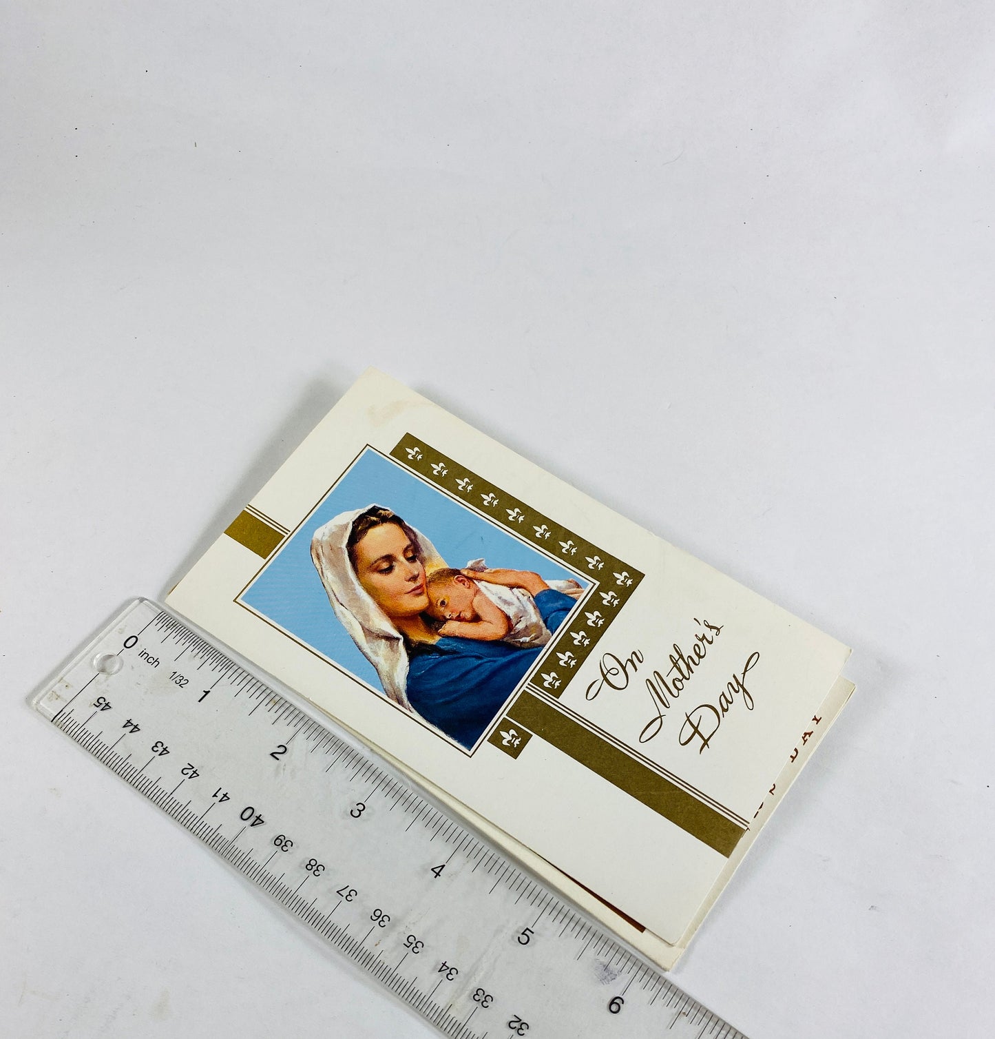 Vintage 1960s Catholic Mother's Day and Father's Day greeting card lot Jesus Christ mass. St. Joseph Elinore Blaisdell