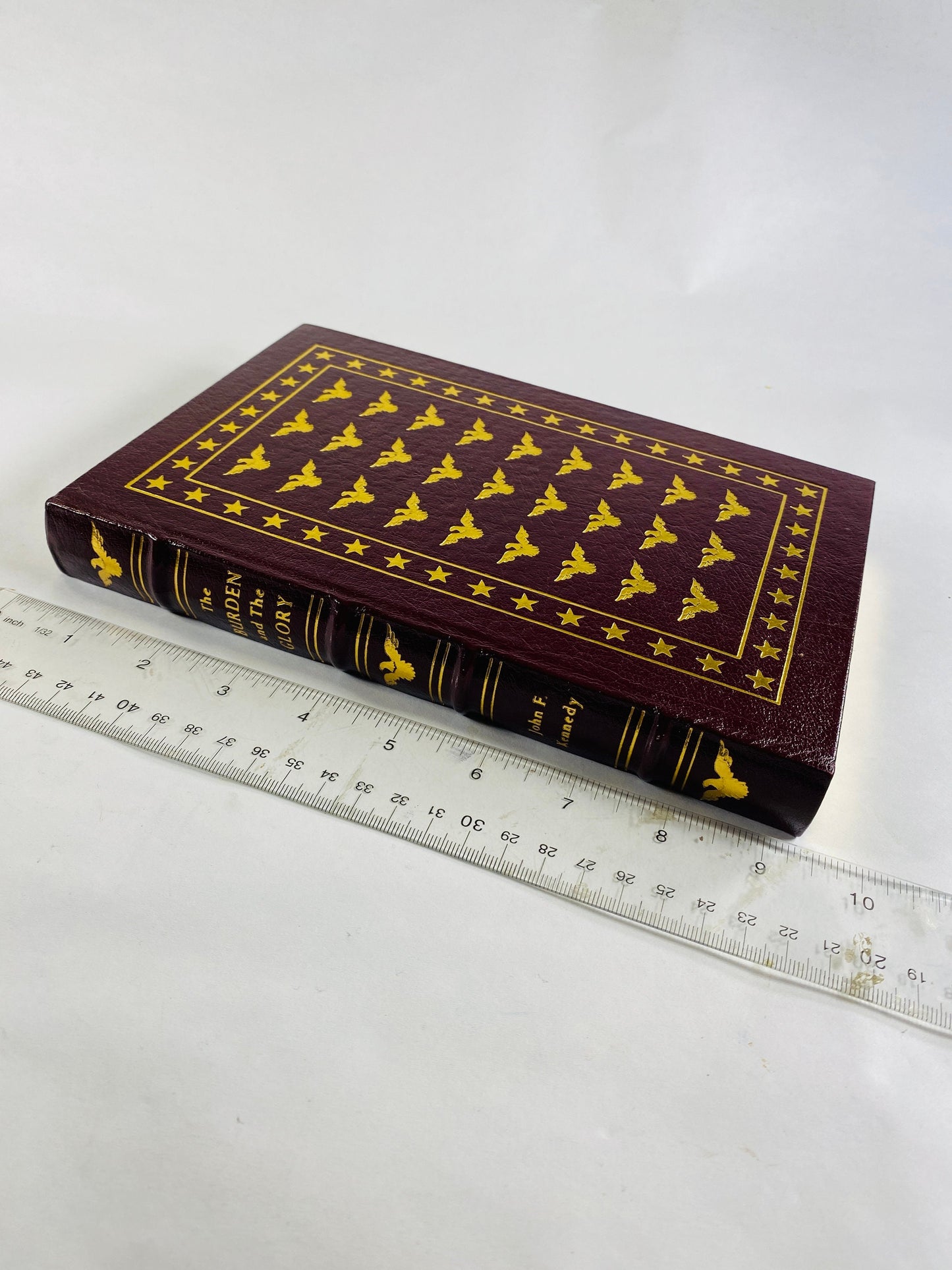 Burden and the Glory by John F Kennedy Vintage Easton Press book edited by Allan Nevins BEAUTIFUL maroon leather with gold gilt