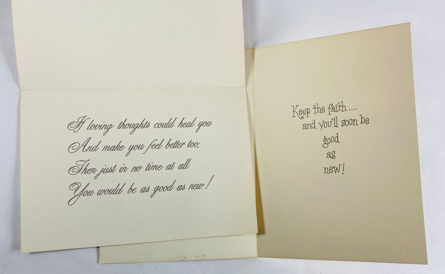 Vintage 1960s best wishes get well cards Lot of 4 UNUSED greetings in good condition! Flowers roses nature decor Sunshine made in the USA