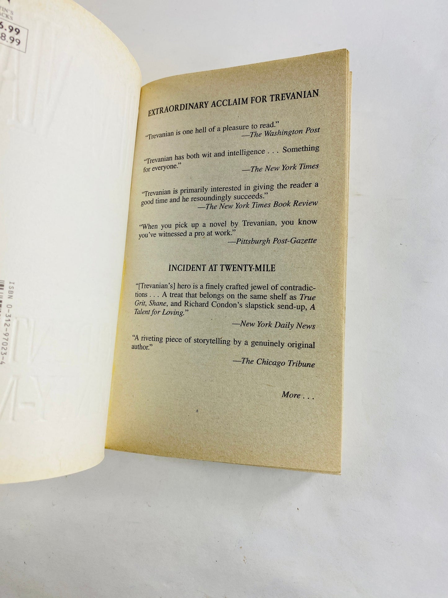 Incident at Twenty-Mile vintage book by Trevanian American Western about a madman escaped from the Territorial Prison at Laramie