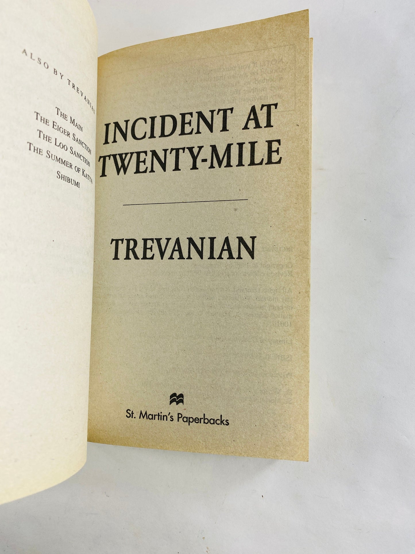 Incident at Twenty-Mile vintage book by Trevanian American Western about a madman escaped from the Territorial Prison at Laramie