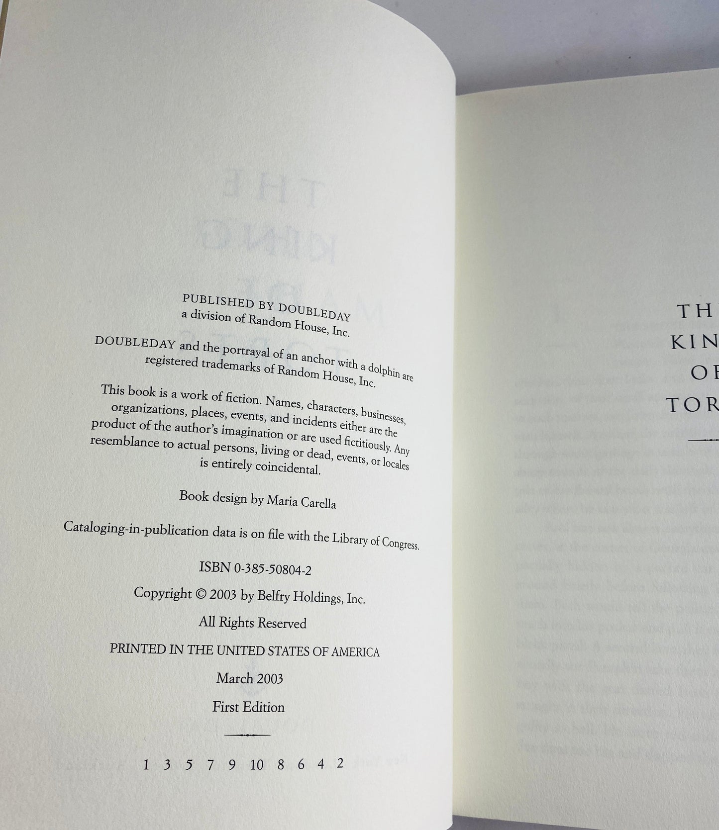 John Grisham SIGNED King of Torts First Edition vintage book circa 2003 Young lawyer in a complex case against large pharmaceutical company