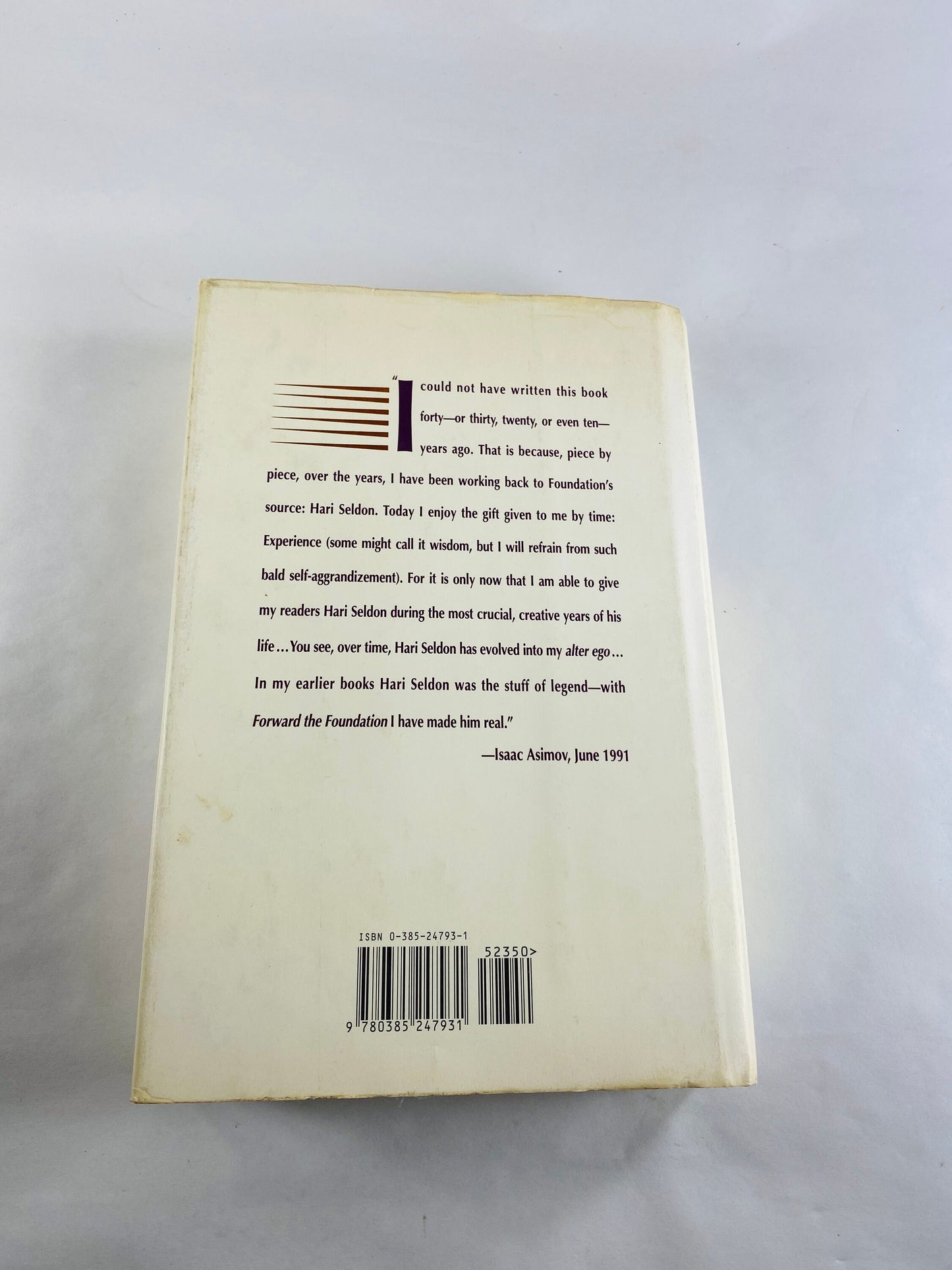 1993 Forward the Foundation by Isaac Asimov vintage book Science Fiction fantasy set ten years after the events of Prelude to Foundation