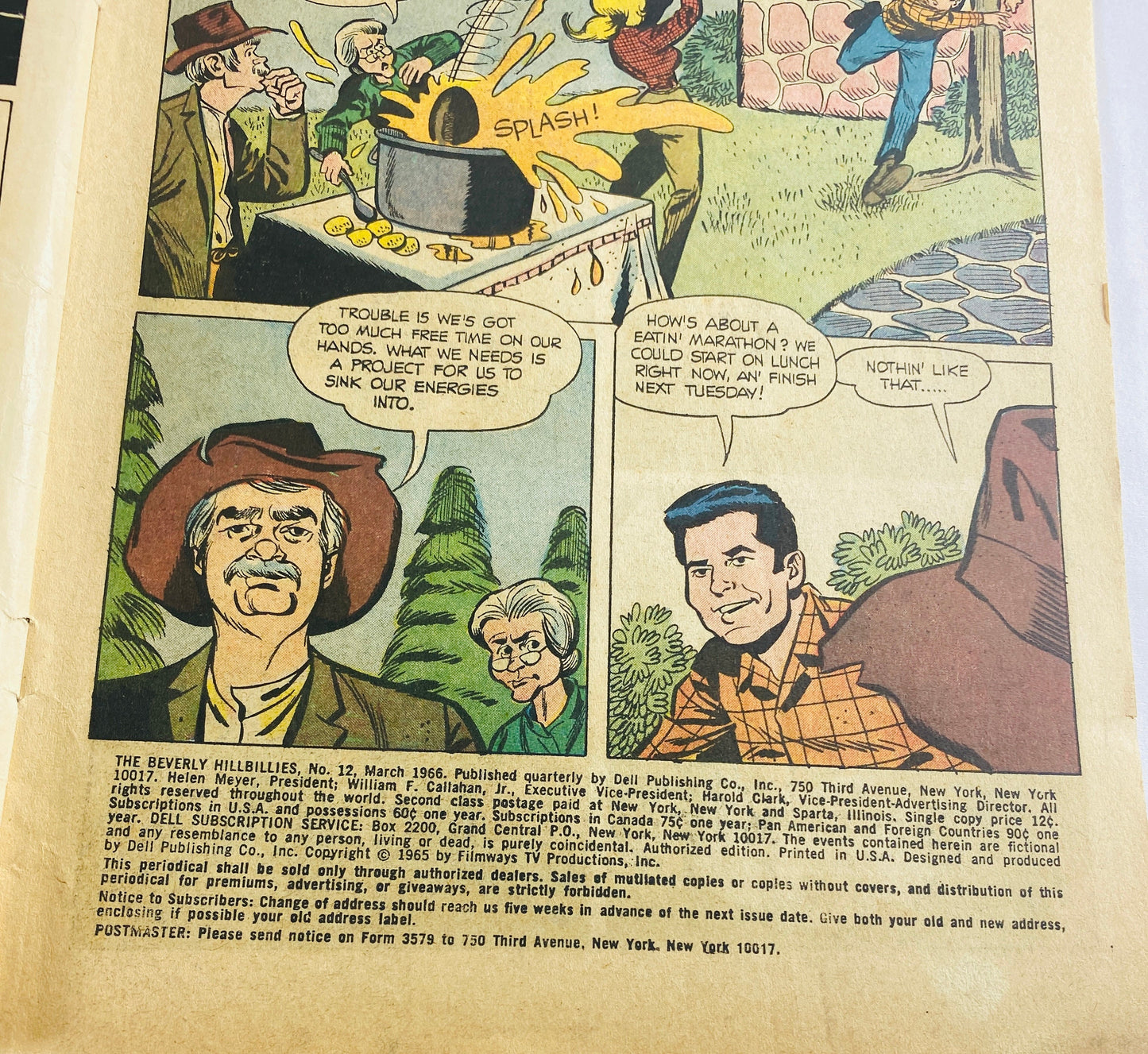 Beverly HillBillies comic book circa 1966 No 12 March Silver Age Dell advertising retro collectible gift 1960s Father's Day gift