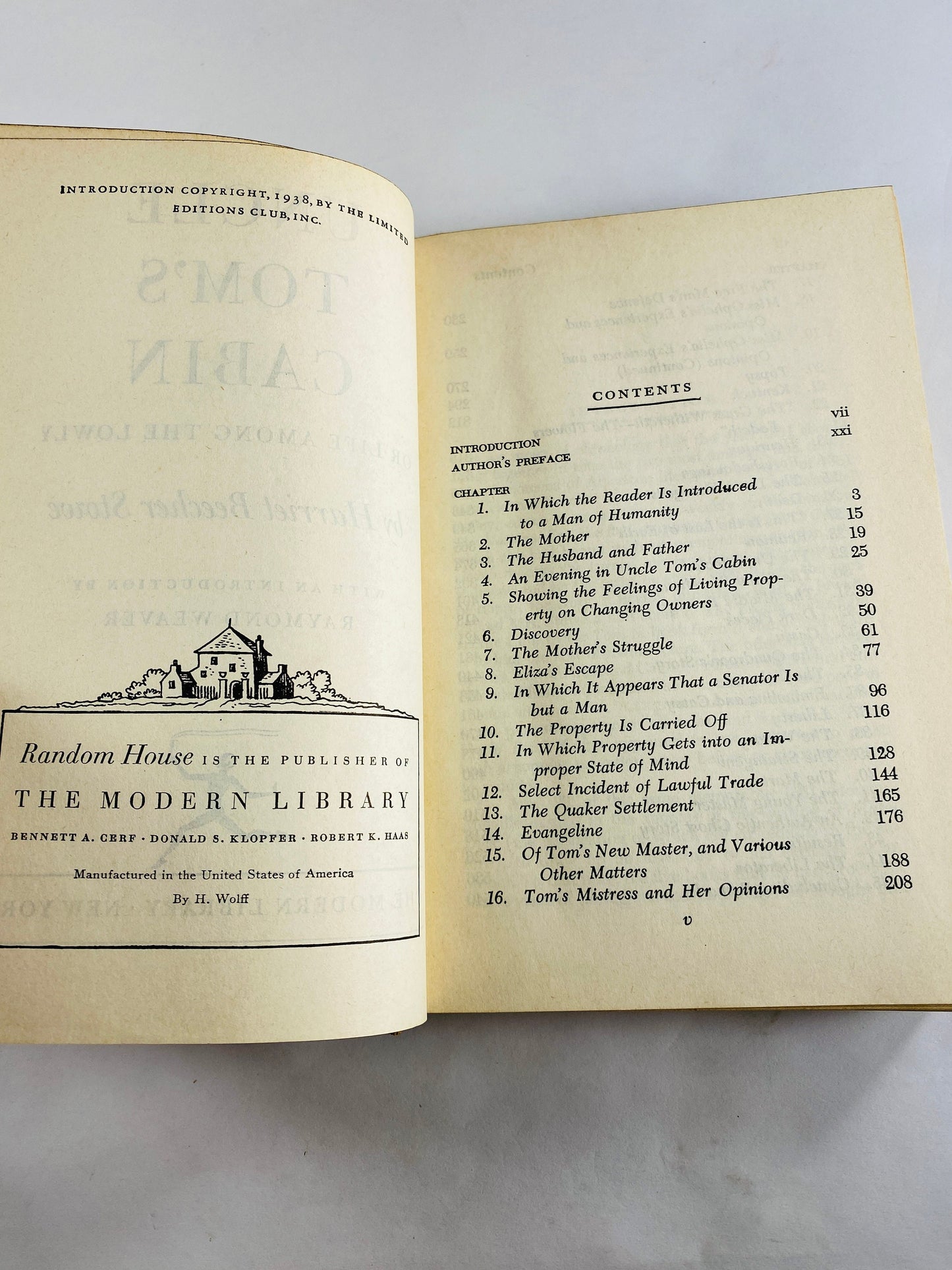 Uncle Tom's Cabin by Harriet Beecher Stowe Life Among the Lowly vintage Modern Library book Anti-slavery book circa 1938 Civil War
