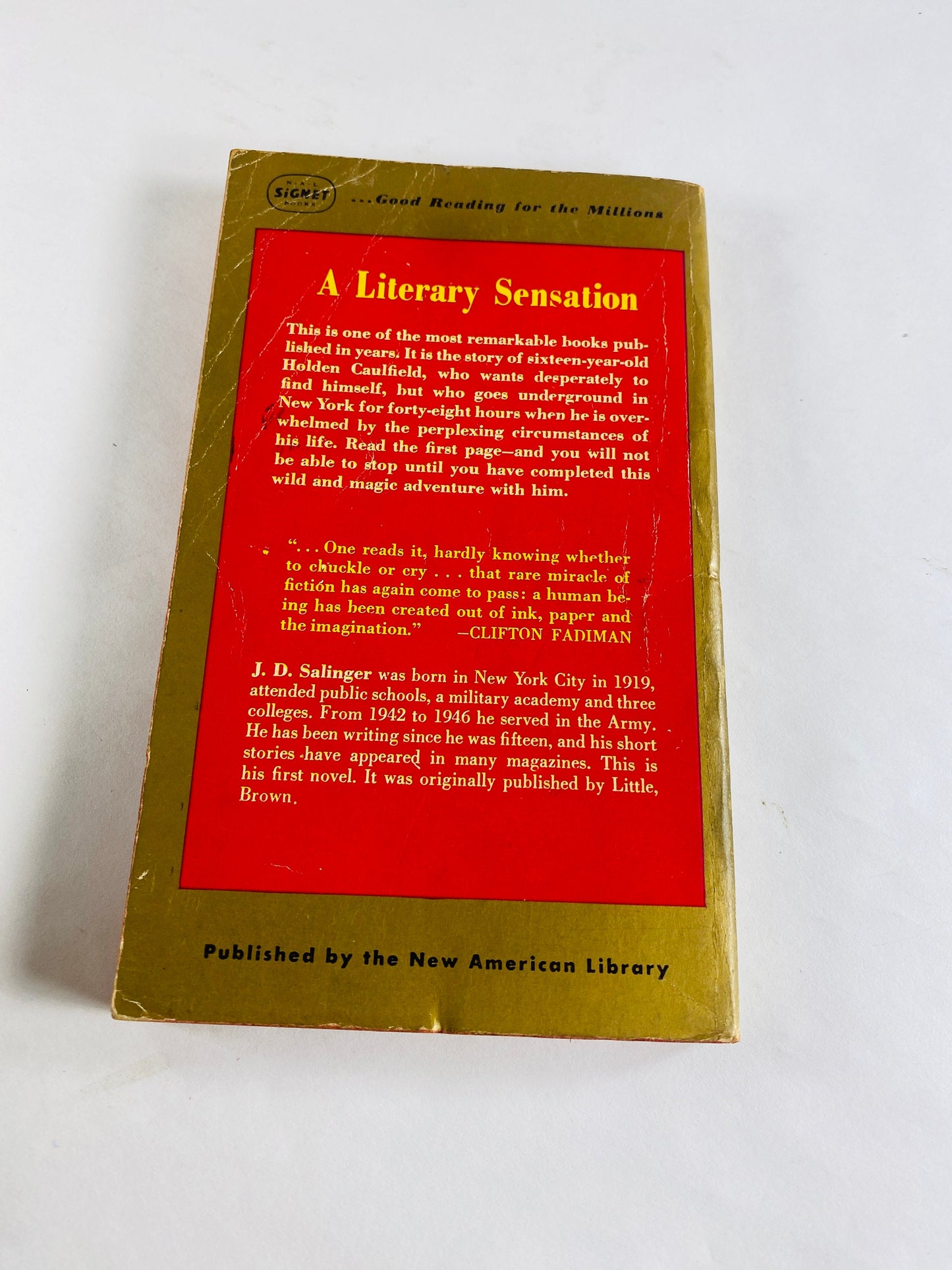 1961 Catcher in the Rye vintage book by JD Salinger EARLY PRINTING Teenage angst, isolation, death & mourning alienation Holden Caulfield