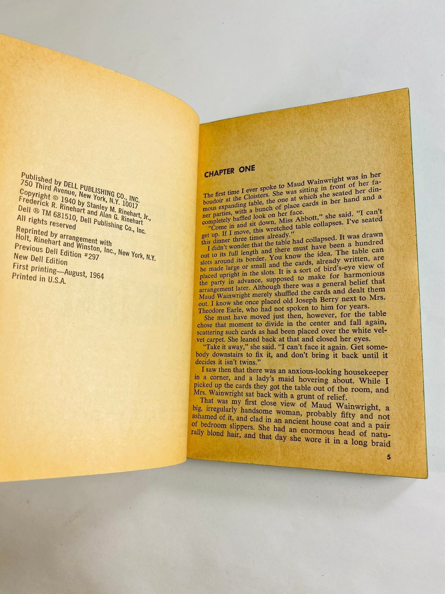 Great Mistake by Mary Roberts Rinehart vintage Dell Mystery paperback book circa 1964 Murder leads to scandal at a wealthy woman's mansion