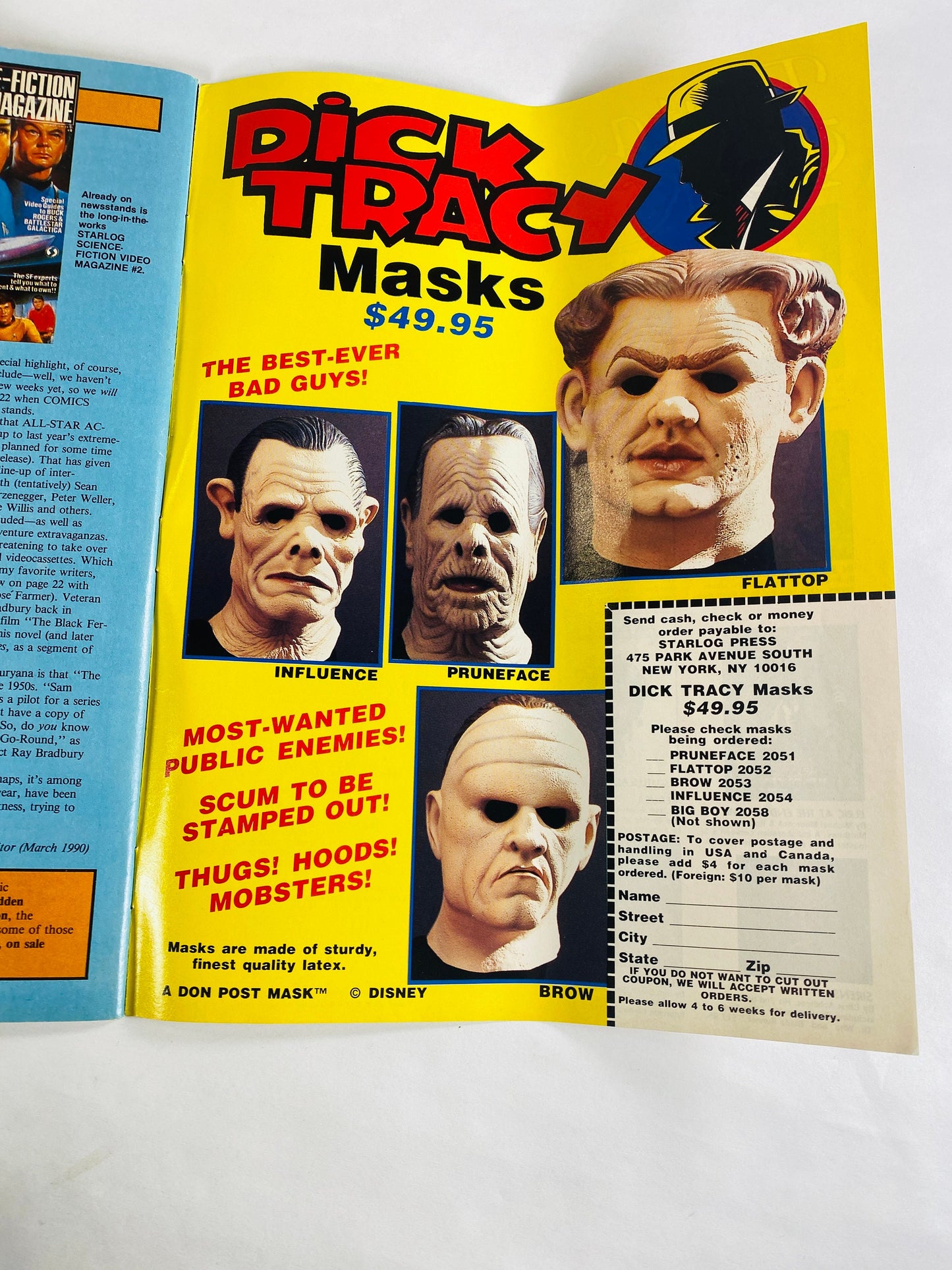 1990 Back to the Future III Star Trek Marty & Doc vintage magazine Starlog scifi movie photos stories decor college bedroom posters