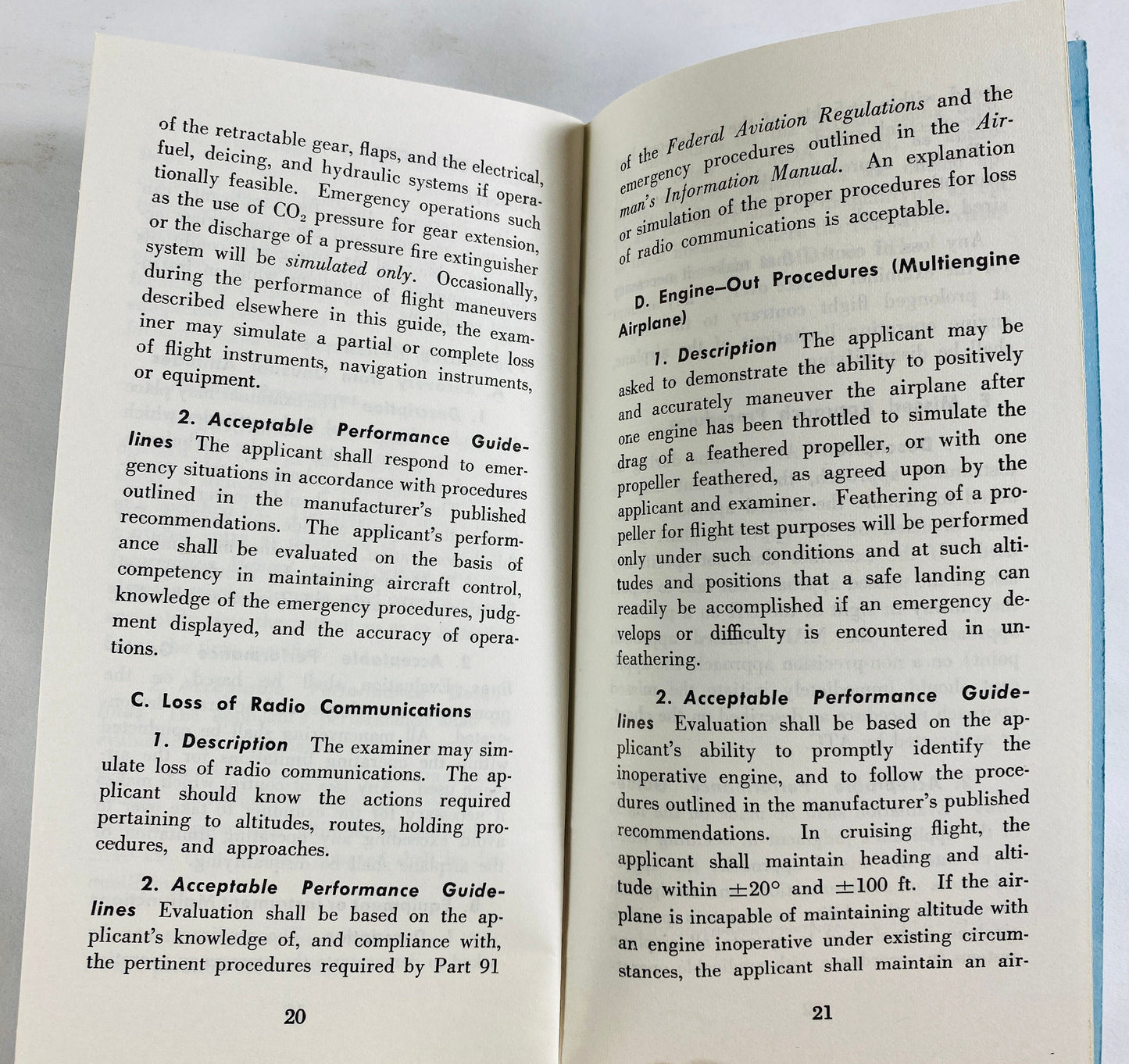 1976 vintage Instrument Pilot Flight Test Guide airline aircraft navigation FAA US Department of Transportation Federal Aviation