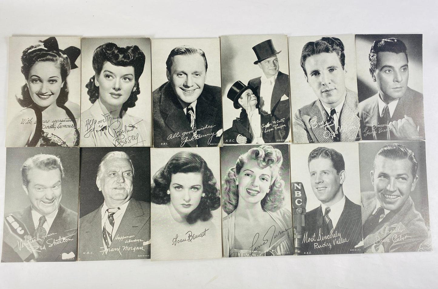 1940s Vintage Hollywood Arcade lobby cards Dorothy Lamour Lana Turner Joan Bennett Actors Stars film movie photo lot set black & white