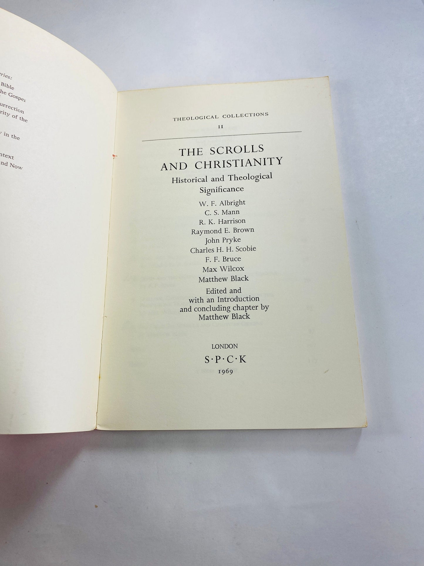 Scrolls and Christianity vintage Dead Sea Scrolls paperback book by SPCK Theological Collections circa 1969