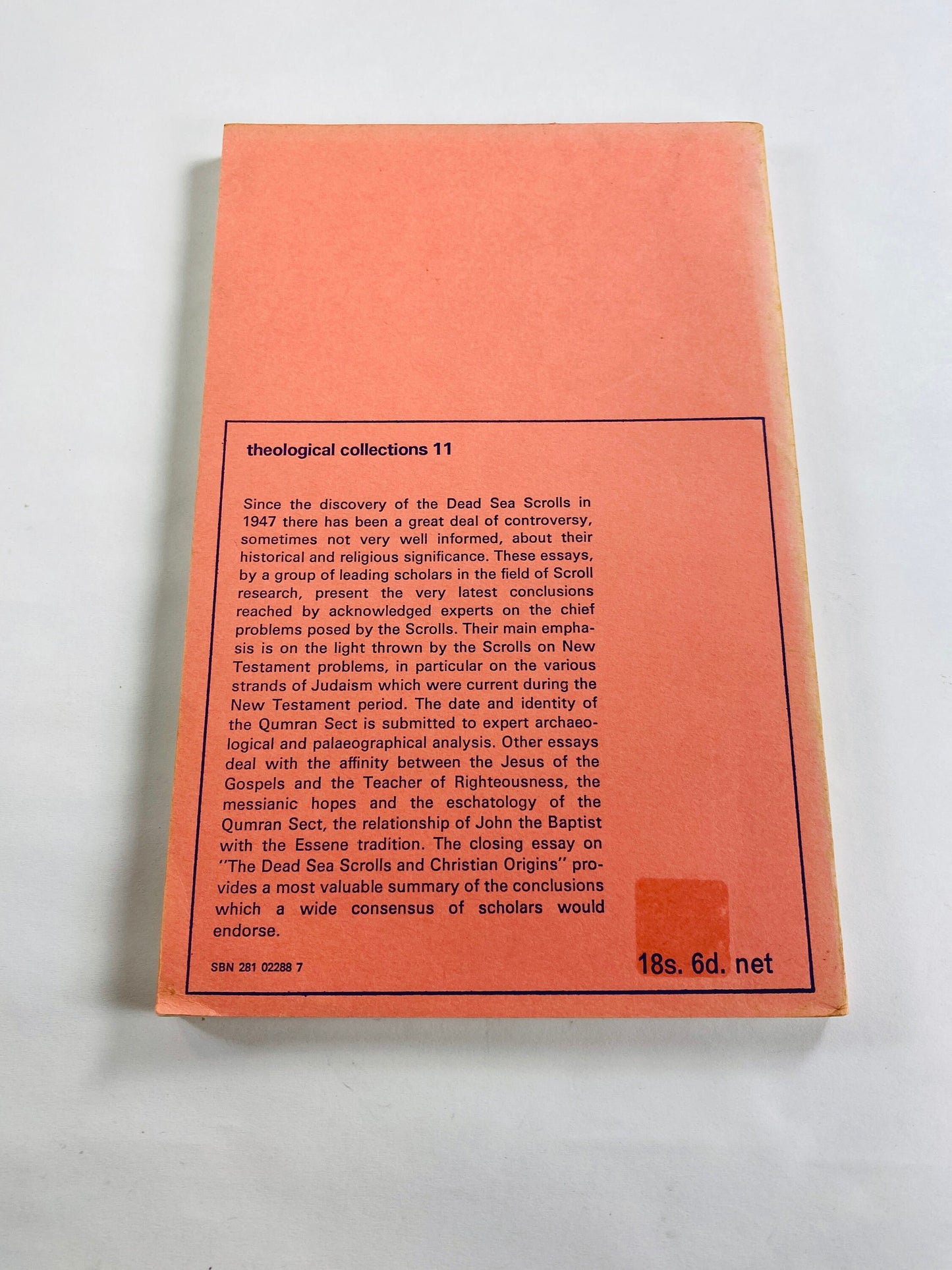 Scrolls and Christianity vintage Dead Sea Scrolls paperback book by SPCK Theological Collections circa 1969