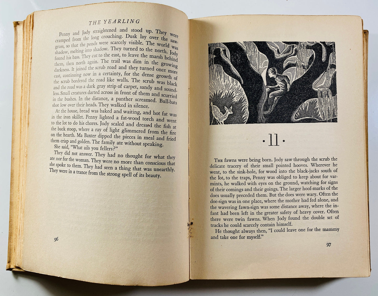 The Yearling FIRST EDITION Vintage Marjorie Kennan Rawlings book circa 1938. Pulitzer Prize Iconic novel set about fawn in northern Florida