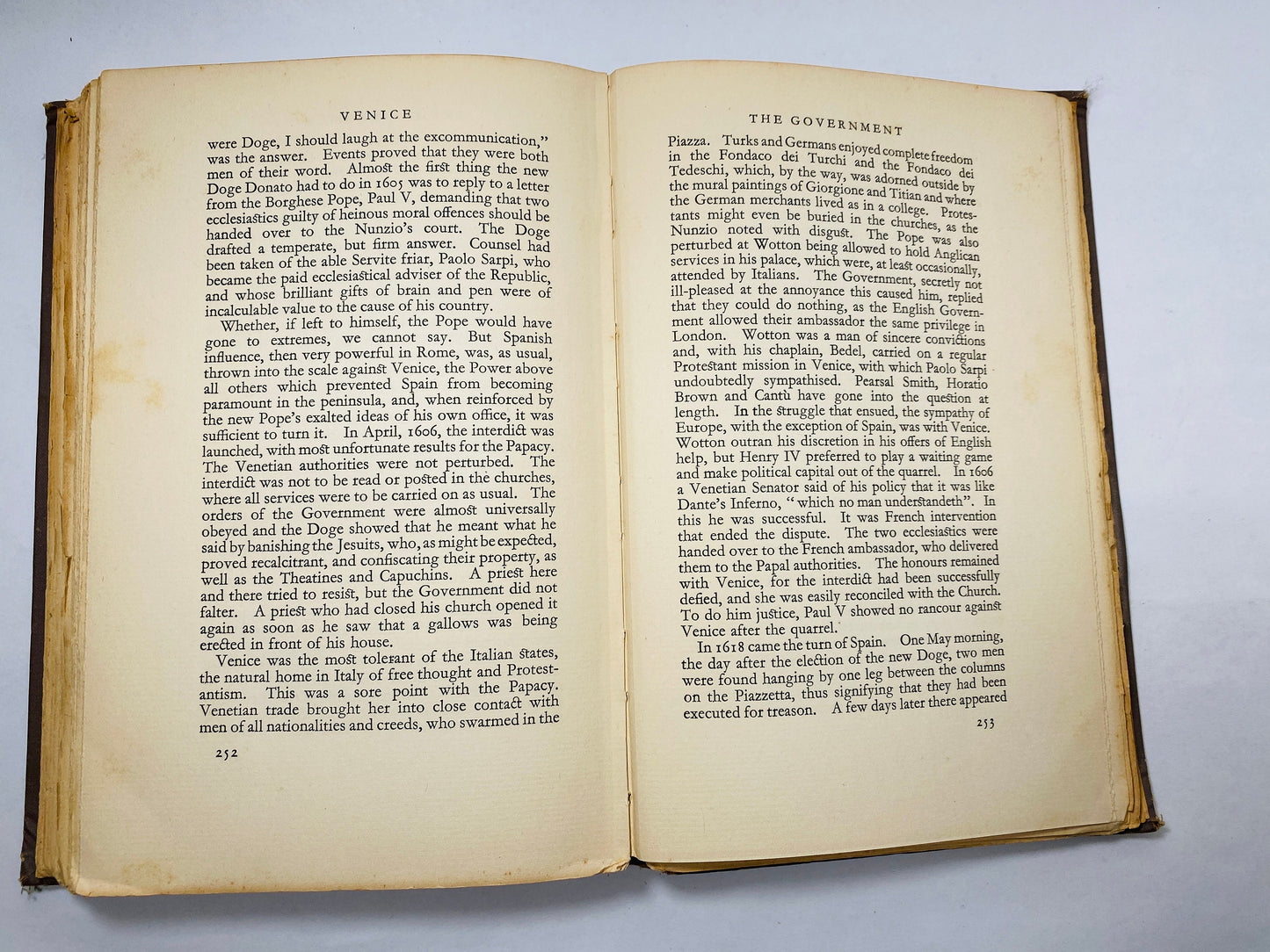 1930 Italy after the Renaissance vintage book by Lacy Collison-Morley Decadence and display in the seventeenth century Beautiful brown decor