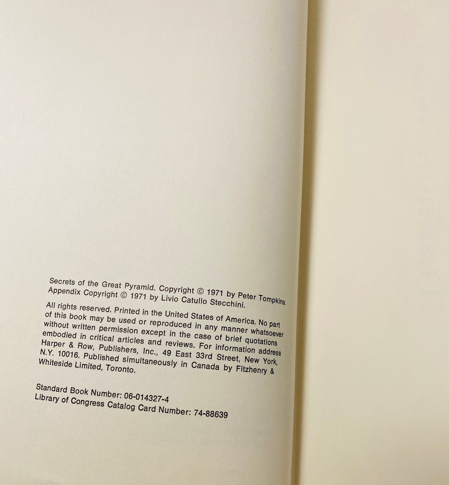 Secrets of the Great Pyramid by Peter Tompkins FIRST EDITION vintage book circa 1971. Book lover gift. Hieroglyph pyramid history. Occult