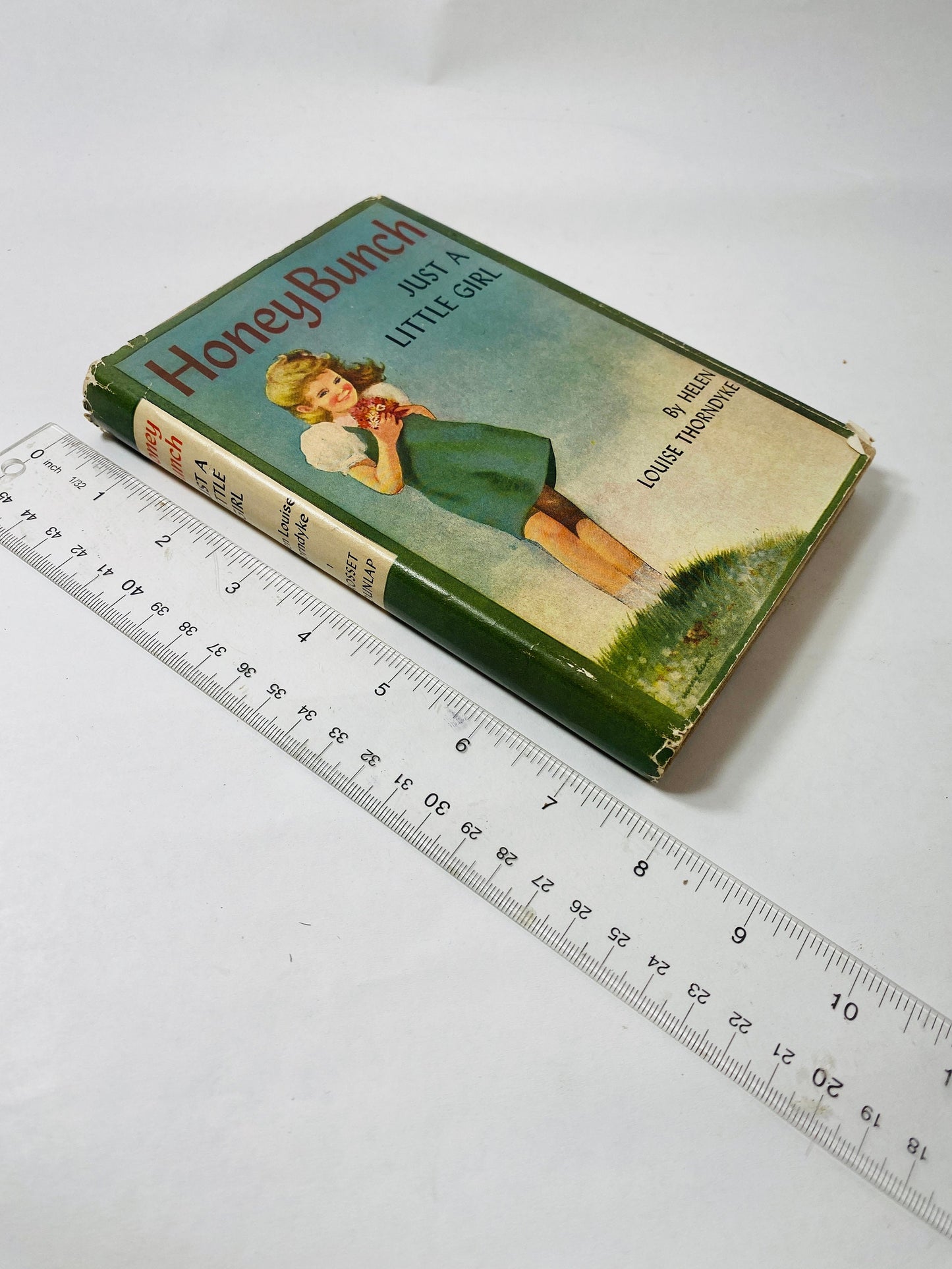 Honey Bunch vintage book circa 1948 with dust jacket by Helen Louise Thorndyke Tan Cloth Bound Vintage Mystery Stories. Laura Lee Hope.