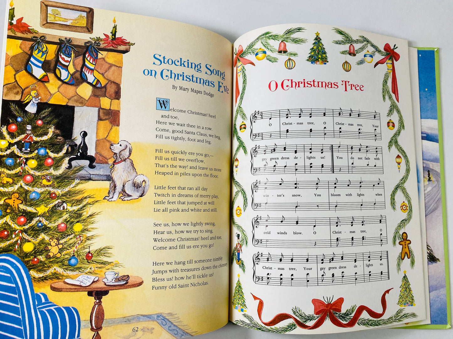 Golden Christmas Treasury LARGE vintage Golden Book circa 1989 Children's stories and carols Santa Frosty -Snow Man