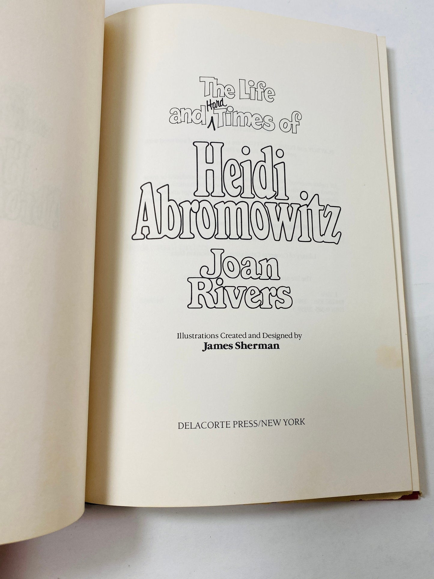Joan Rivers vintage book Life & Times of Heidi Abromowitz FIRST EDITION circa 1984 collectible comedian female Stocking Stuffer Chanukah
