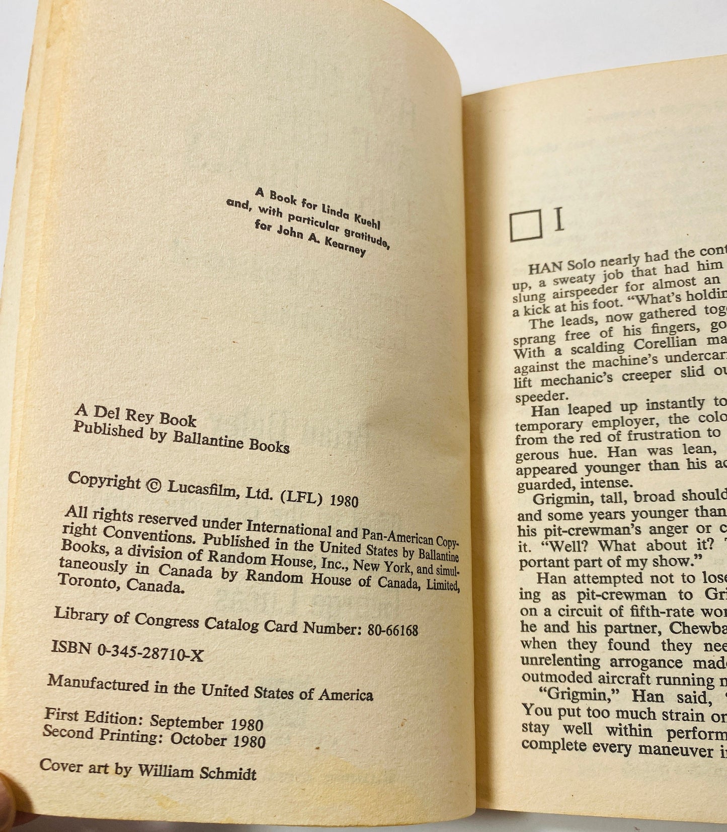 1980 Han Solo and the Lost Legacy vintage paperback book From Adventures of Luke Skywalker Star Wars George Lucas Young Jedi Knights gift