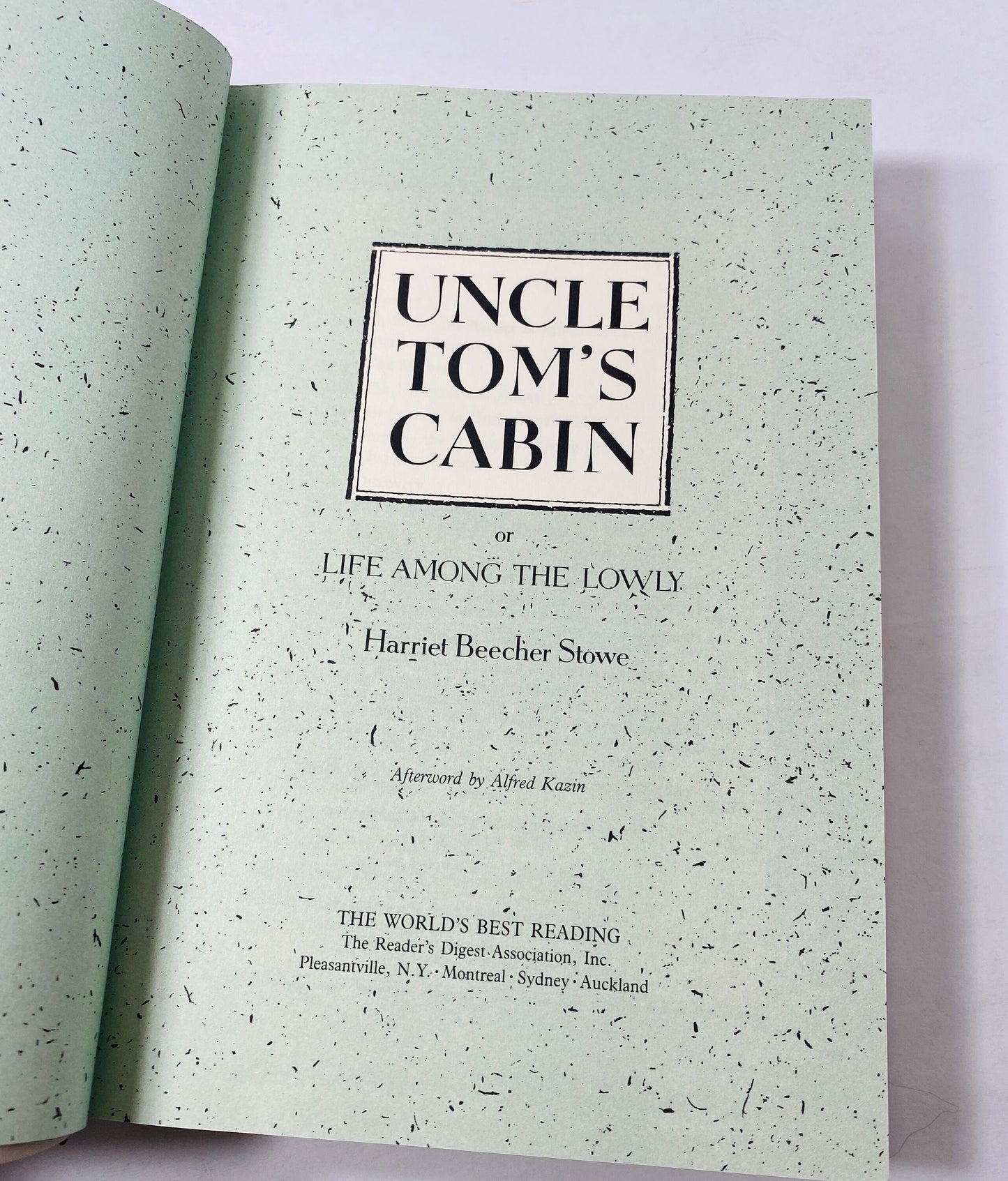 Uncle Tom's Cabin by Harriet Beecher Stowe Reader's Digest vintage book circa 1990 Anti-slavery Civil War. Gift Decor