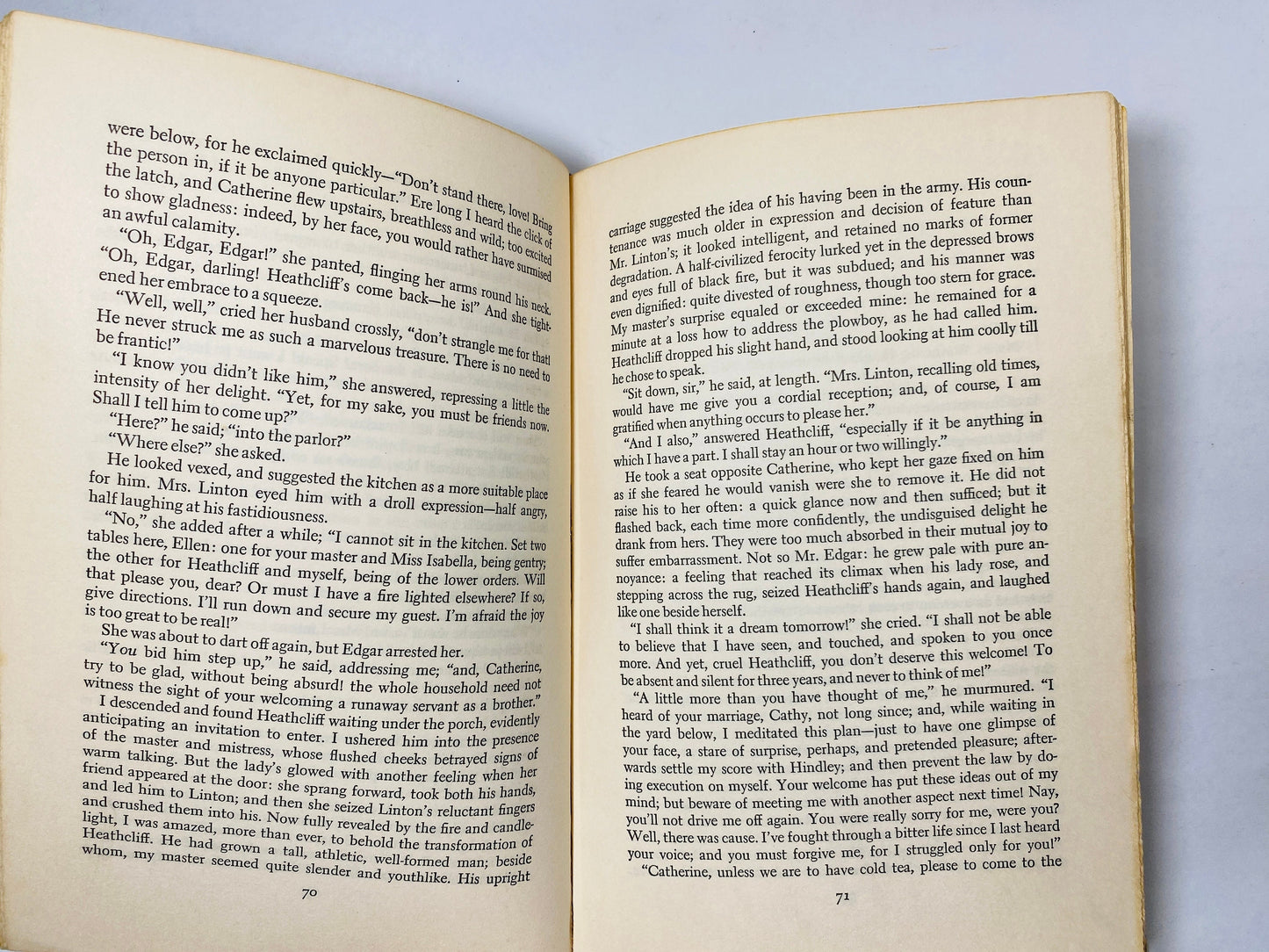 Wuthering Heights by Emily Bronte Beautiful vintage book Literary Guild edition circa 1947 Fantastic love story and gift. Embossed
