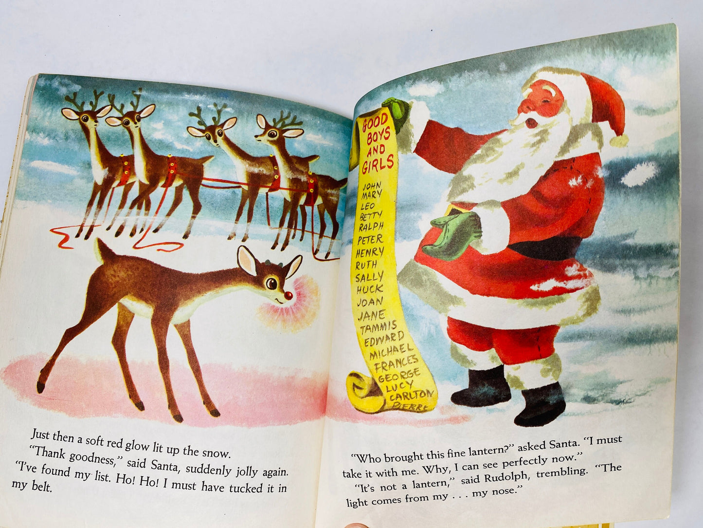 1958 Rudolph the Red-Nosed Reindeer vintage Little Golden Book FIRST PRINTING Barbara Shook Hazen Illustrated by Richard Scarry