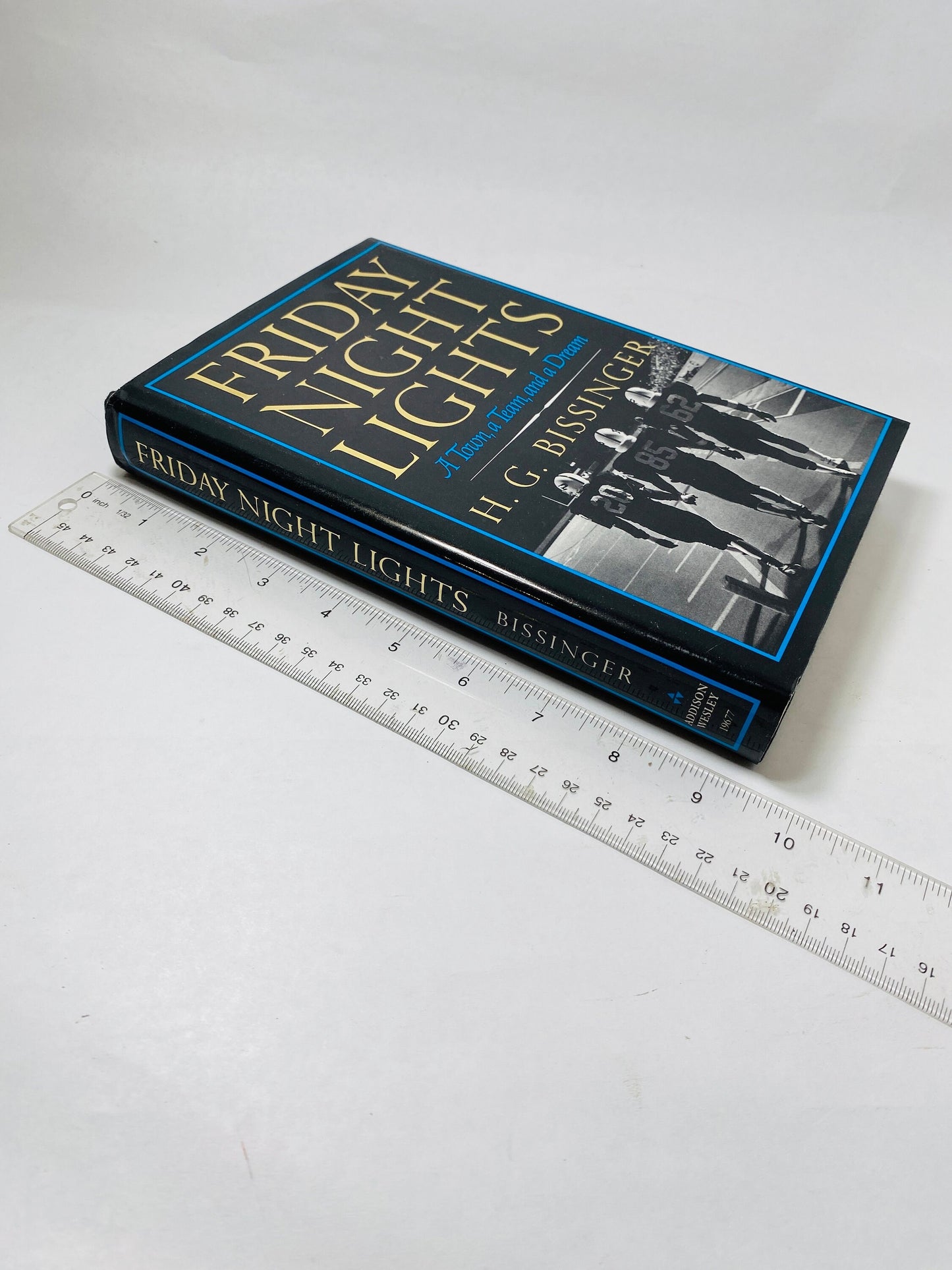 Friday Night Lights by HG Bissinger First printing vintage book A Town, a Team and a Dream. Football black book decor. Texas sports gift