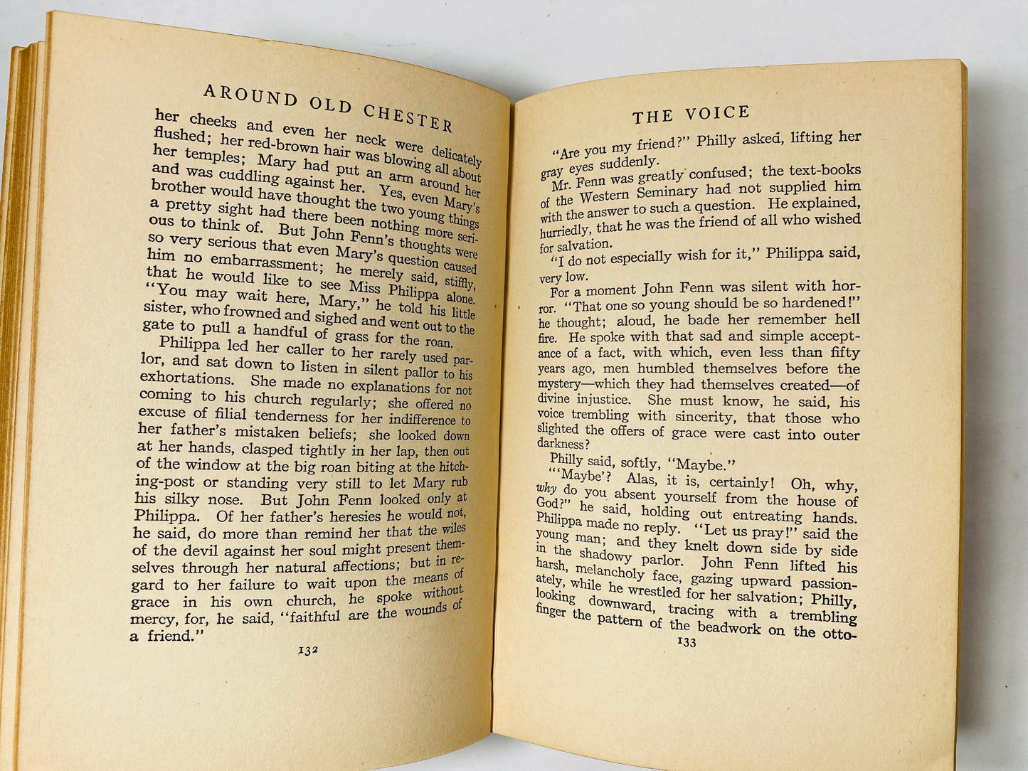 GORGEOUS olive green vintage book embossed in gold. Around Old Chester by Margaret Deland circa 1915 Boston Women's Heritage Trail