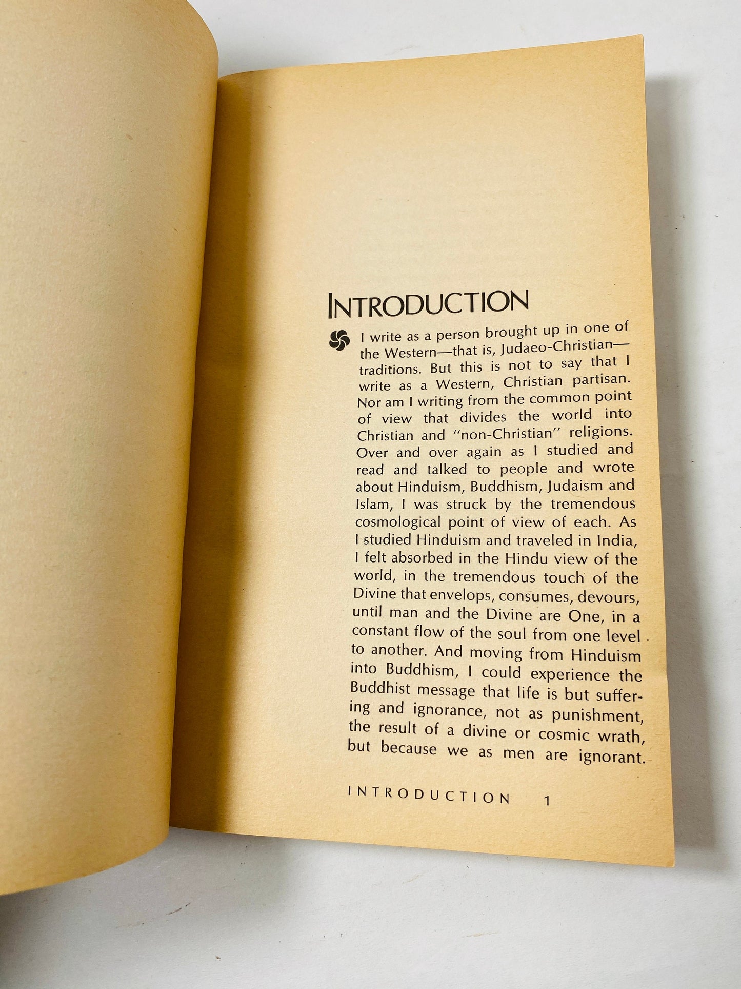 Five Great Religions vintage paperback book by Edward Rice circa 1977. Zoroastrianism, Janism, Buddhism, Hinduism, Islam and Christianity.