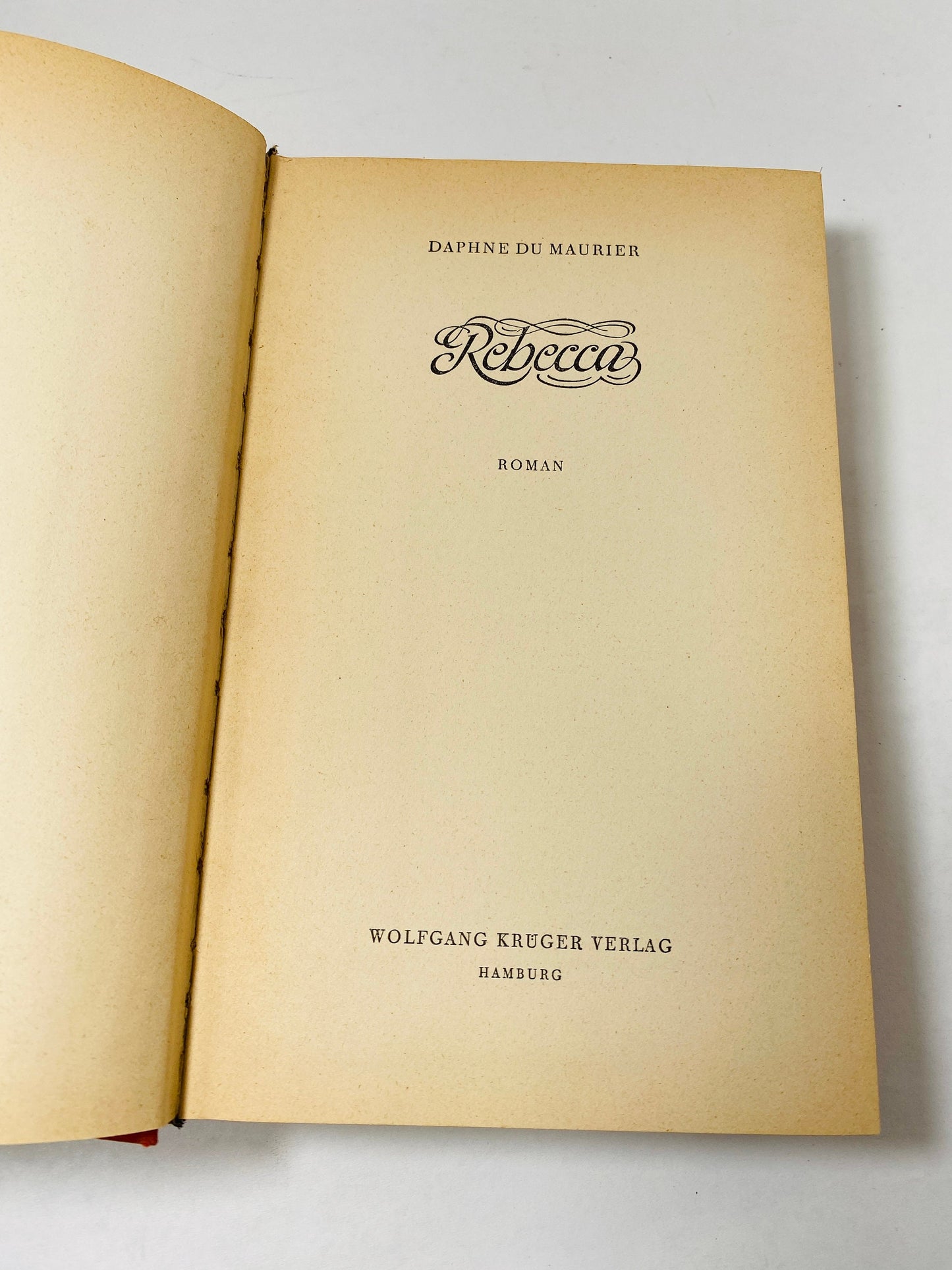Gothic novel Rebecca vintage German book circa 1950 by Daphne du Maurier German printing evil dead wife of new husband lingers