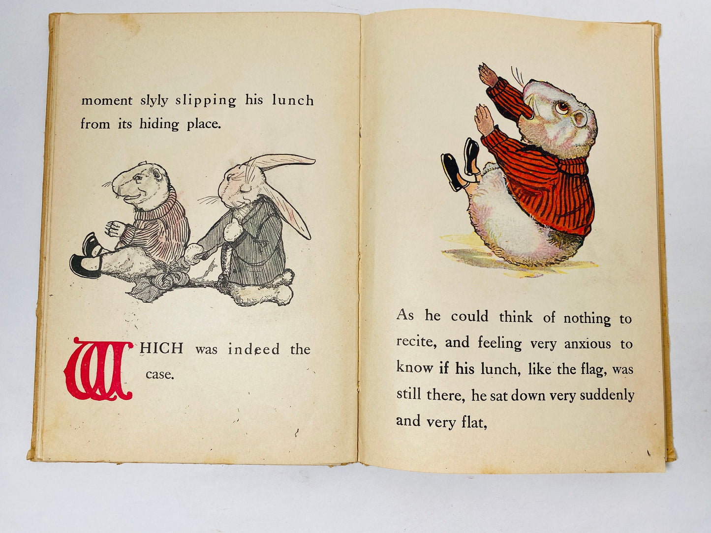 Peter Rabbit Goes to School vintage Saalfield book circa 1917 Children's Easter gift collectible Poor Condition with children's coloring