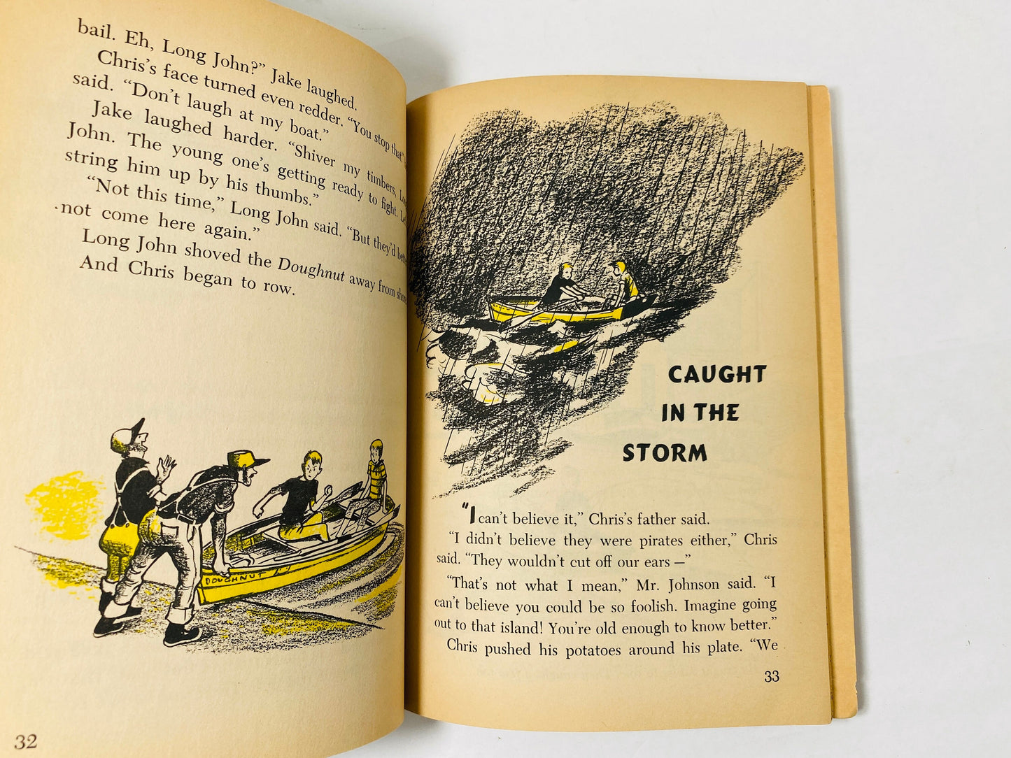 1966 Adventure at Black Rock Cave vintage Schoalstic paperback picture book. Home decor prop