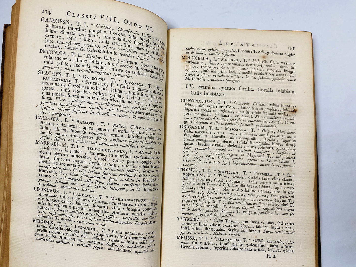 1789 Genera Plantarum Secundum Odines Naturales antique leather book Modern Botainical nomenclatur Jussieu