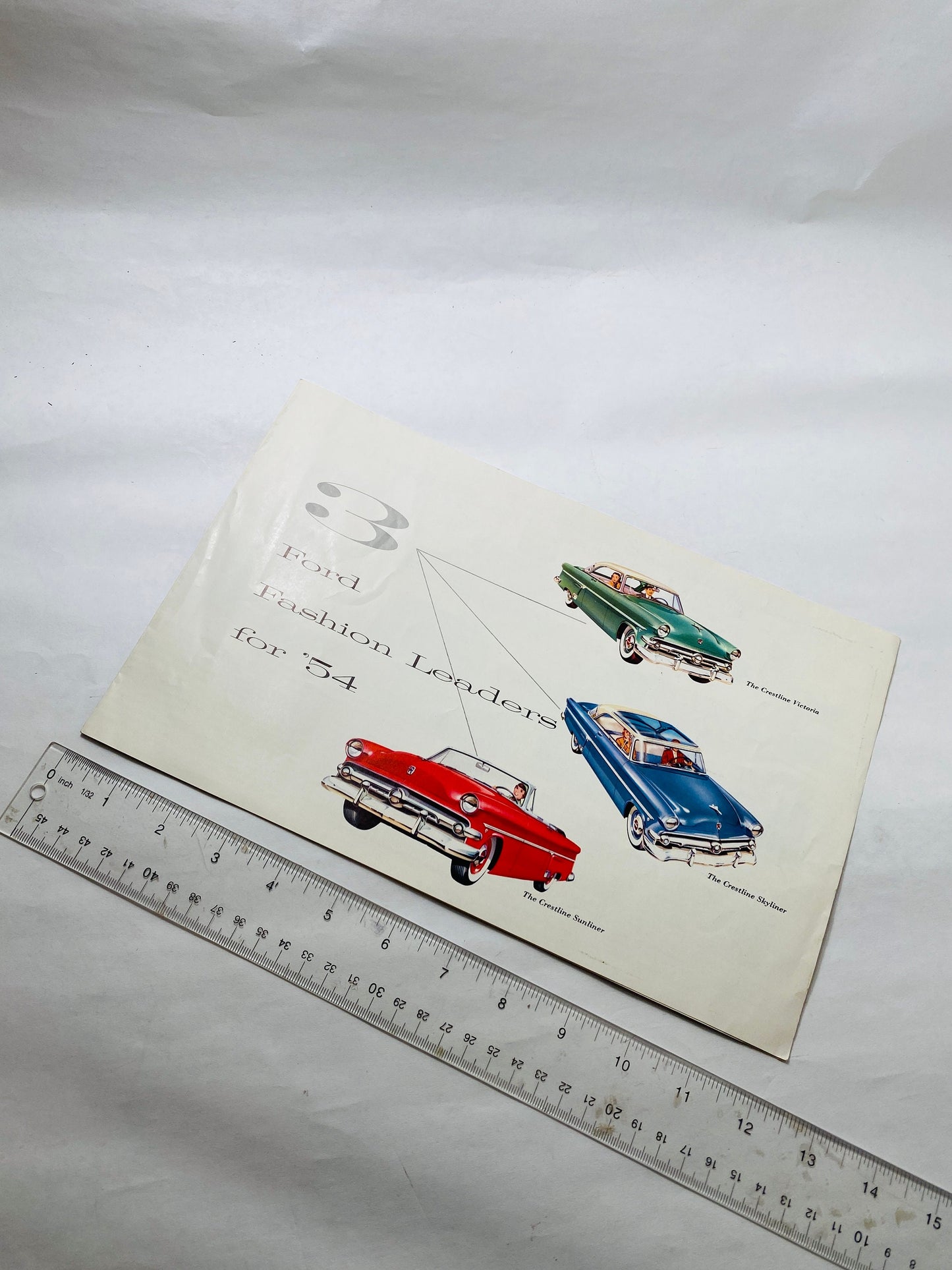 1954 Ford Vintage booklet Collector gift Advertising enthusiast Crestline Skyliner Victoria Sunliner ORIGINAl genuine paperback