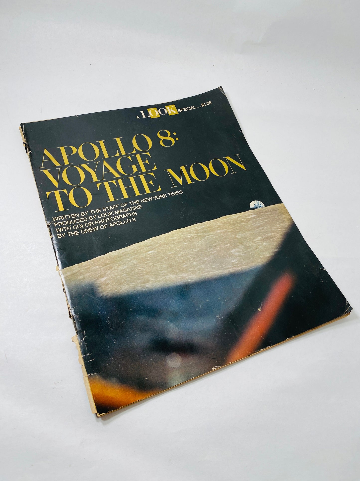 Apollo 8 vintage Look Magaine 1969 featuring the Eagle astronauts. NASA space moon landing pictures.