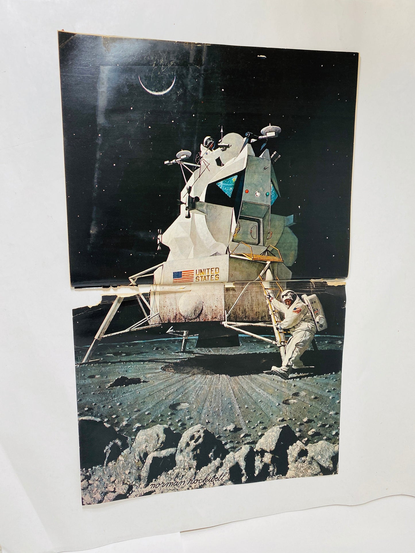 Apollo 8 vintage Look Magaine 1969 featuring the Eagle astronauts. NASA space moon landing pictures.