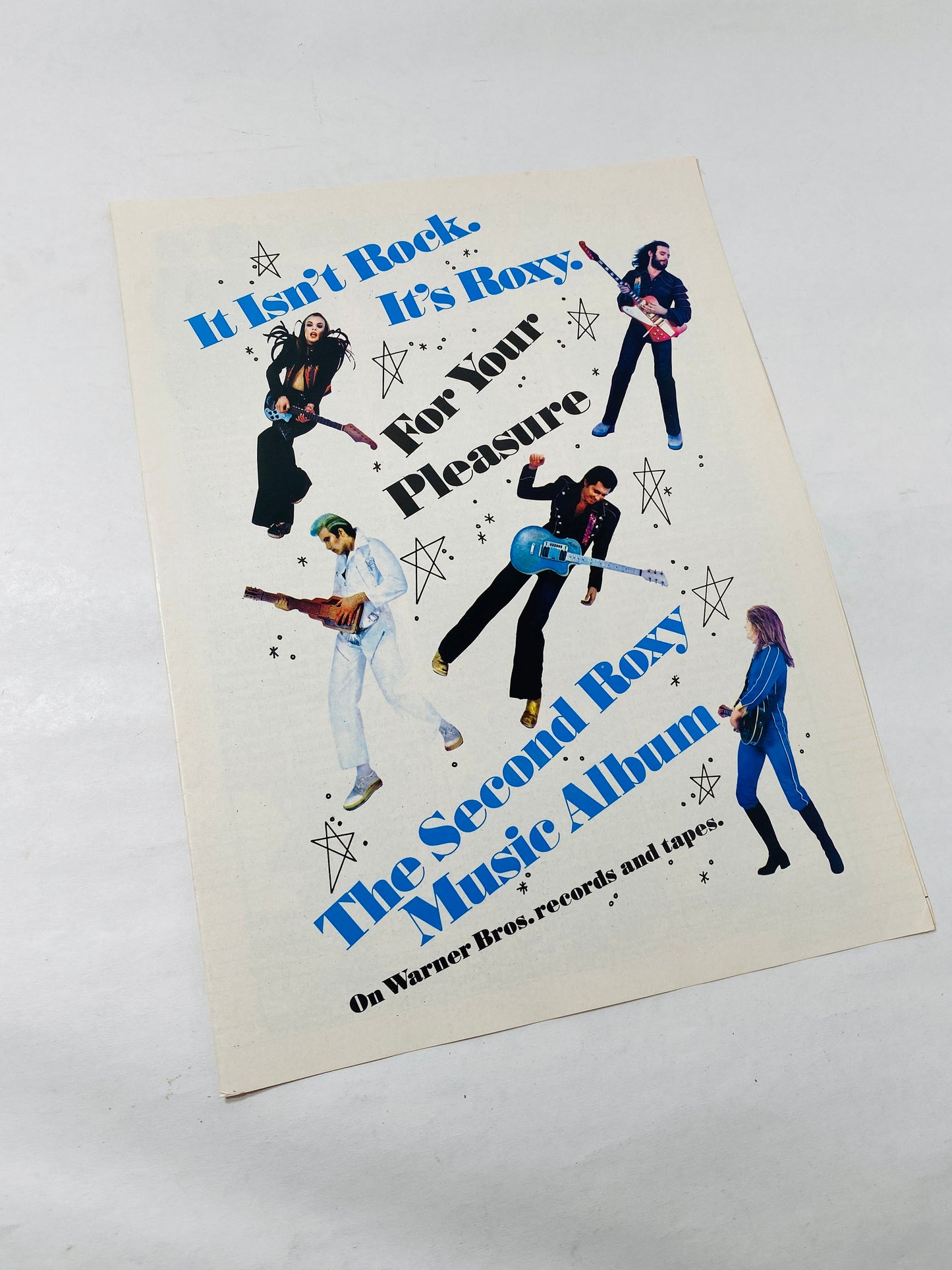 Roxy Second Music Album Vintage magazine advertisement circa 1973 featuring vinyl record cover. Original Music ad home decor Framing art