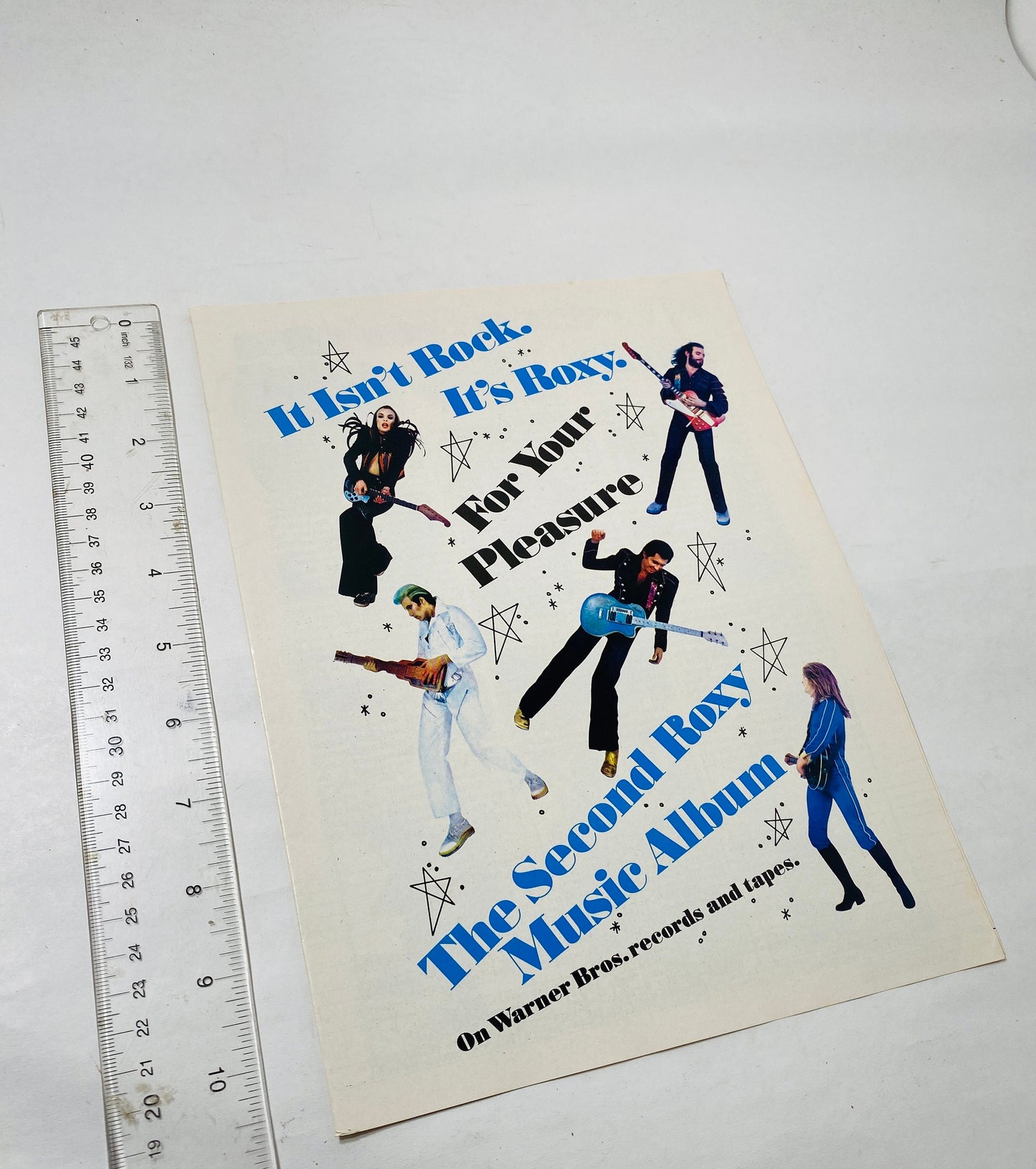 Roxy Second Music Album Vintage magazine advertisement circa 1973 featuring vinyl record cover. Original Music ad home decor Framing art