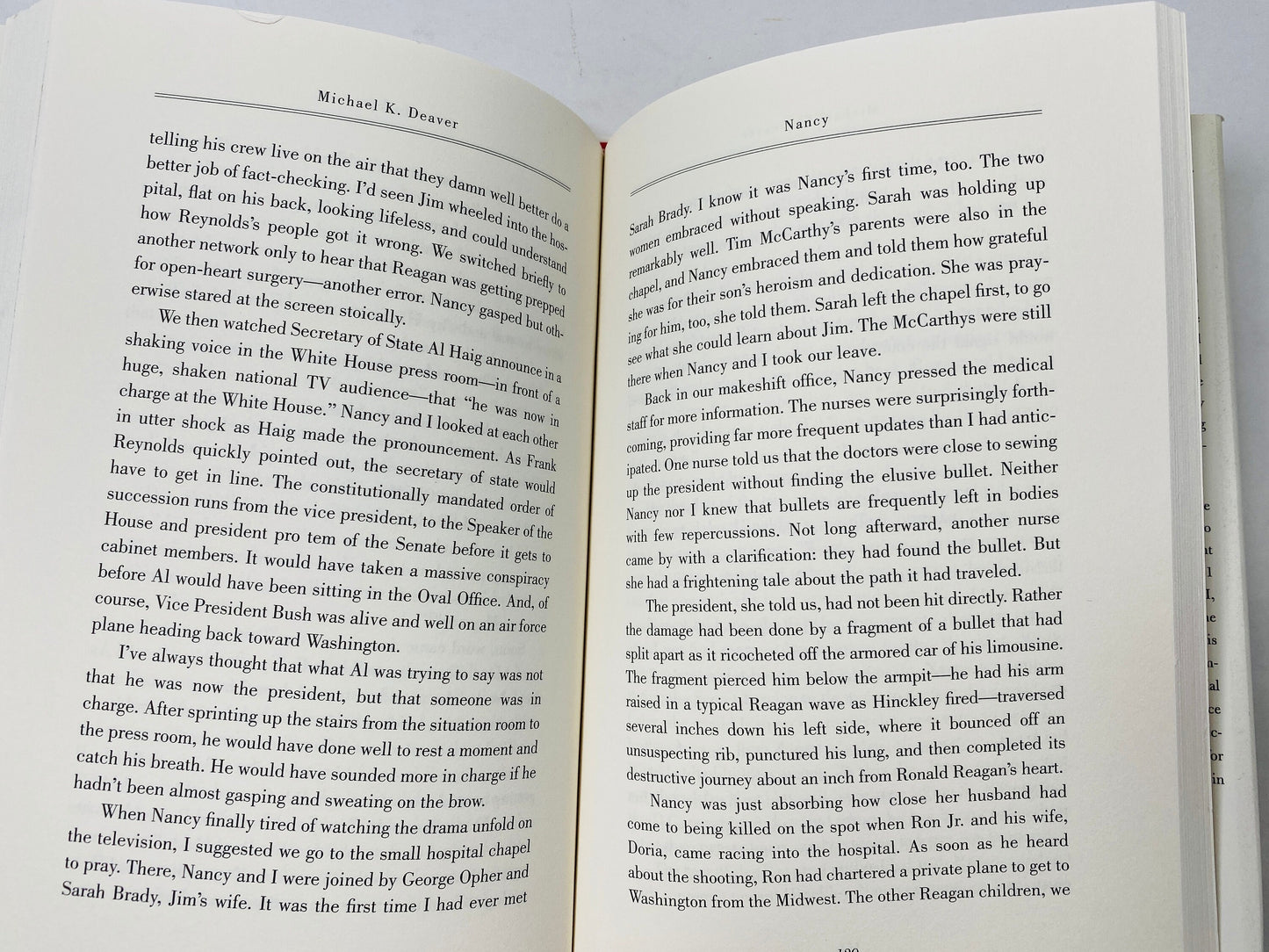 Nancy Regan Biography First Edition vintage book circa 2004 by Michael Deaver Book lover gift. White book decor. Republican