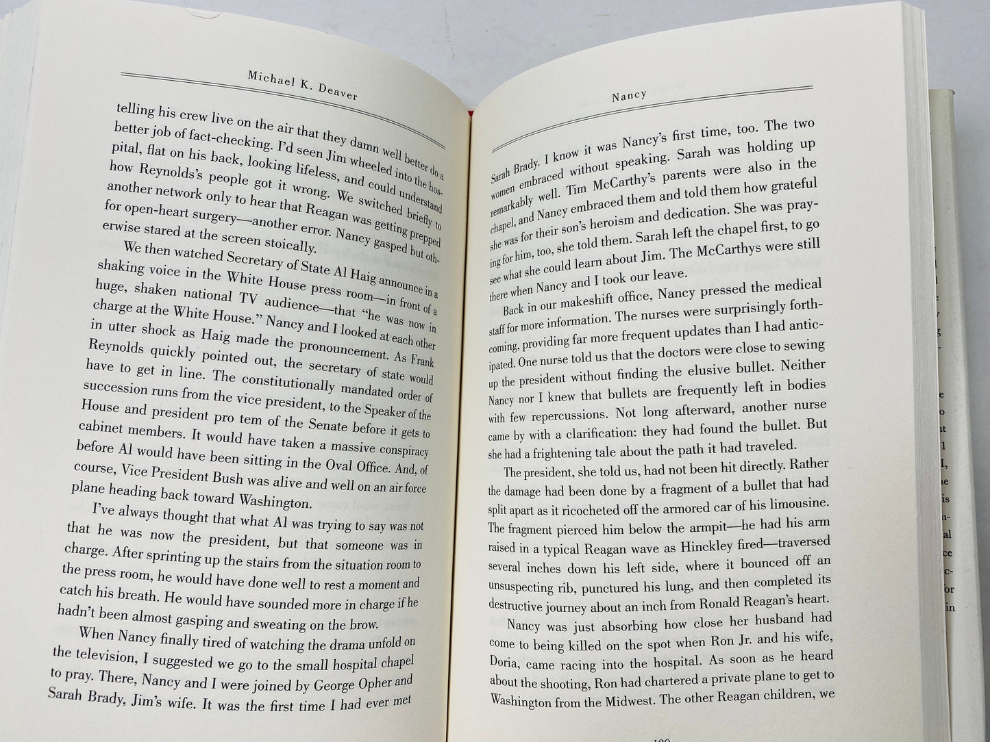 Nancy Regan Biography First Edition vintage book circa 2004 by Michael Deaver Book lover gift. White book decor. Republican
