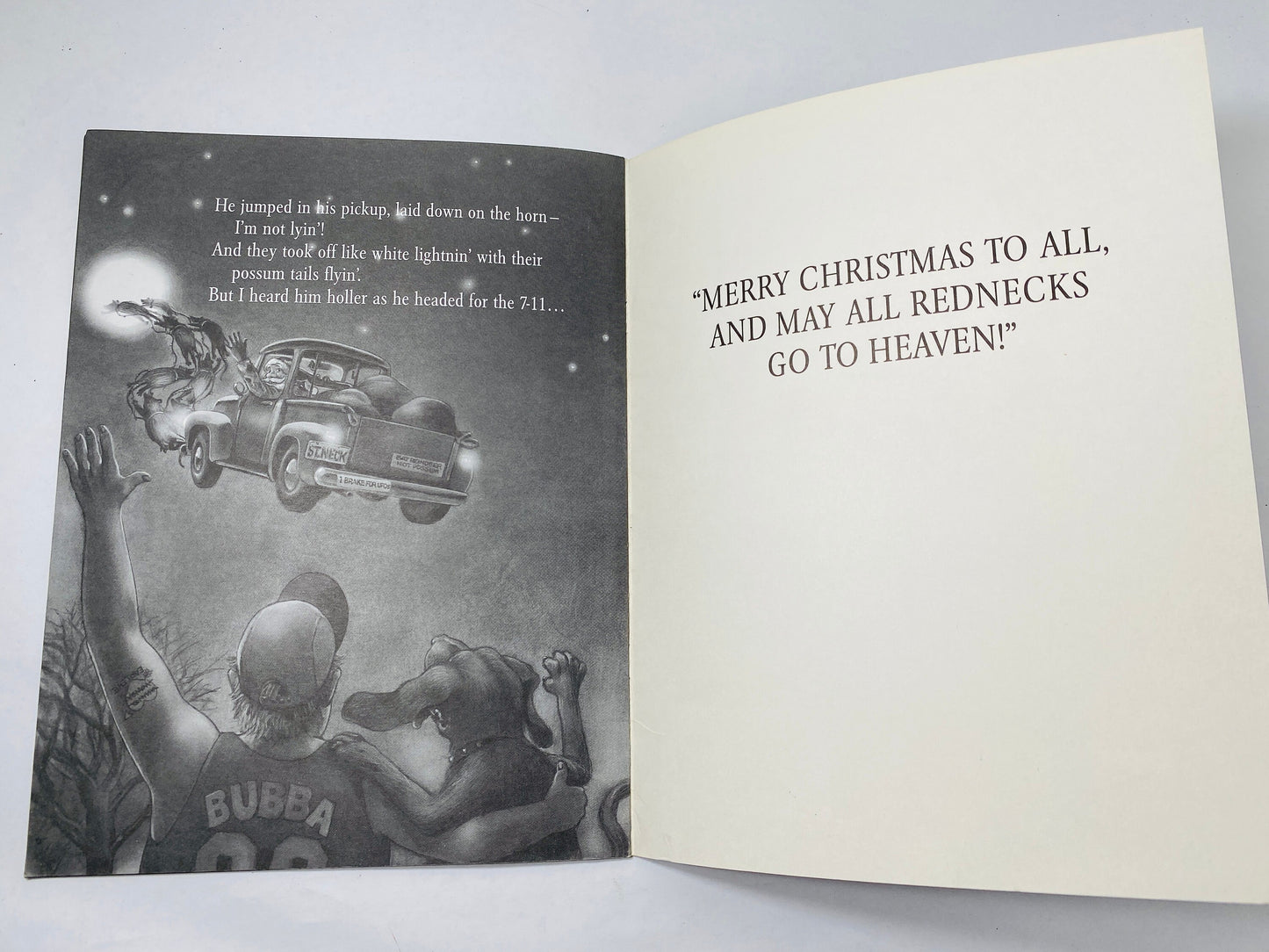 Redneck Night Before Christmas vintage paperback book circa 1996 Sullivan Eldredge holiday hillbilly decor